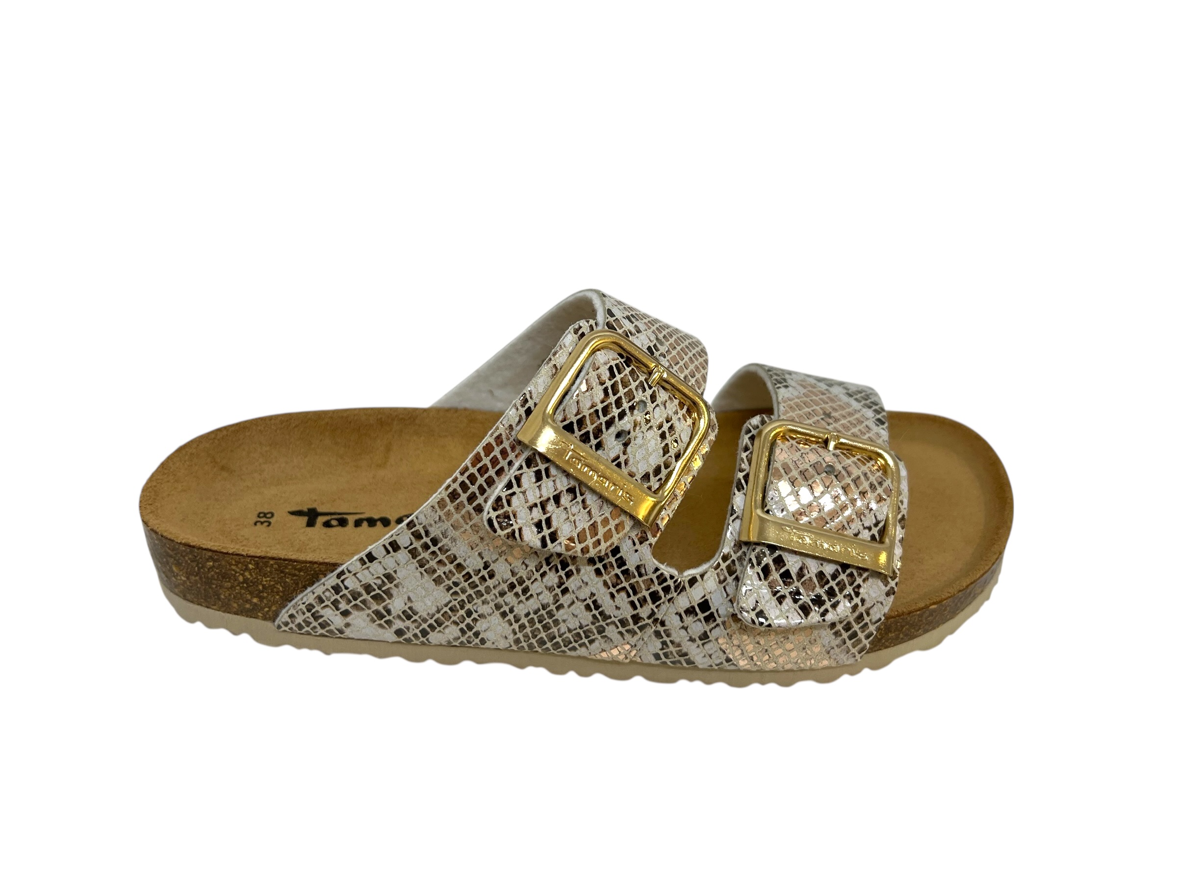 Tamaris Pantolette Snake beige Tamaris Pantolette Snake beige