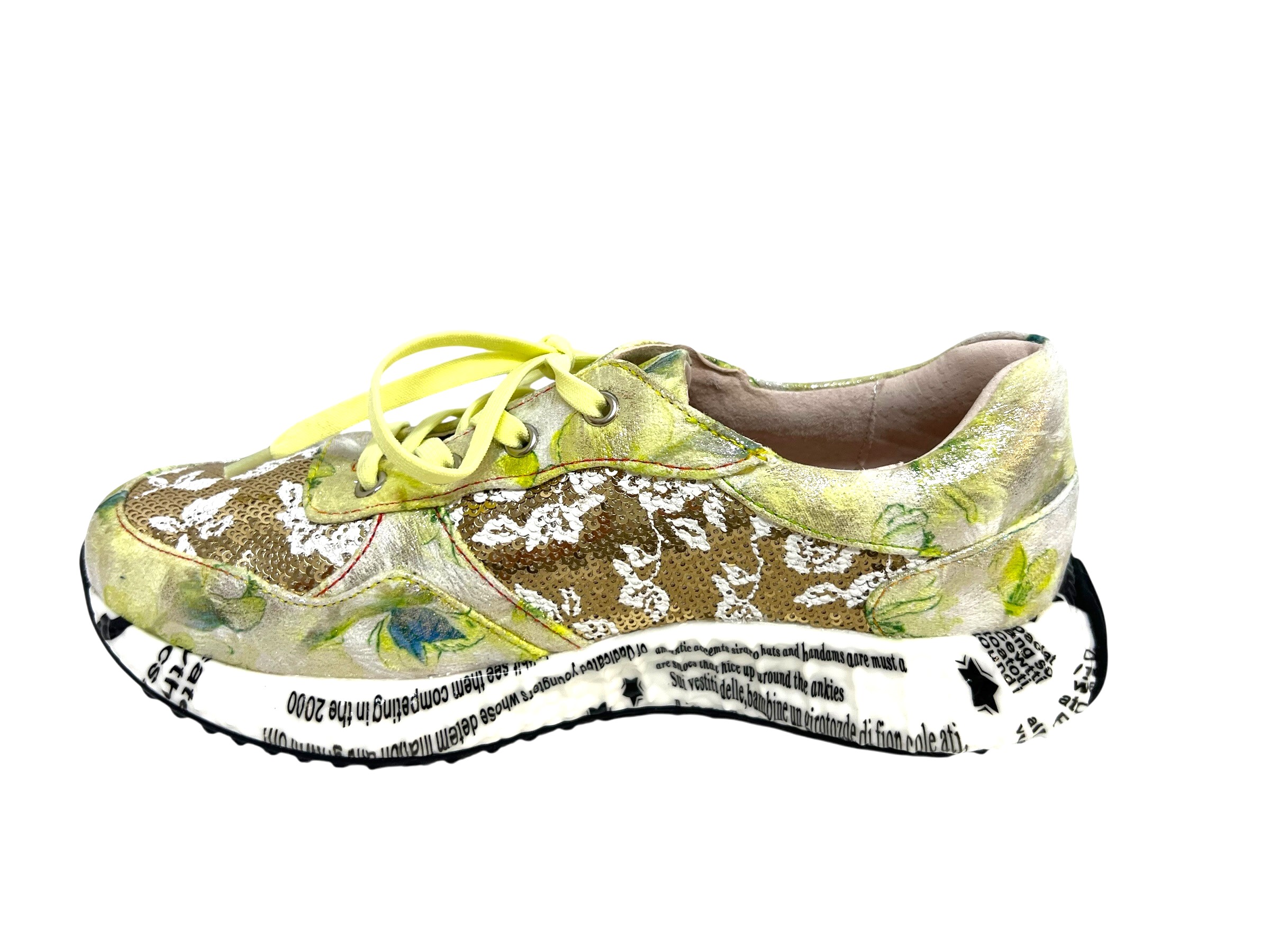 Laura Vita Schnürschuhe BURTON vanille grün