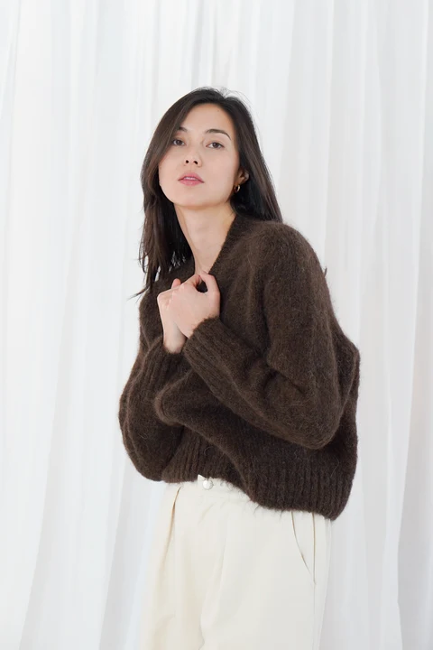 Twins Strickjacke MAEVANE chocolate Twins Strickjacke MAEVANE chocolate