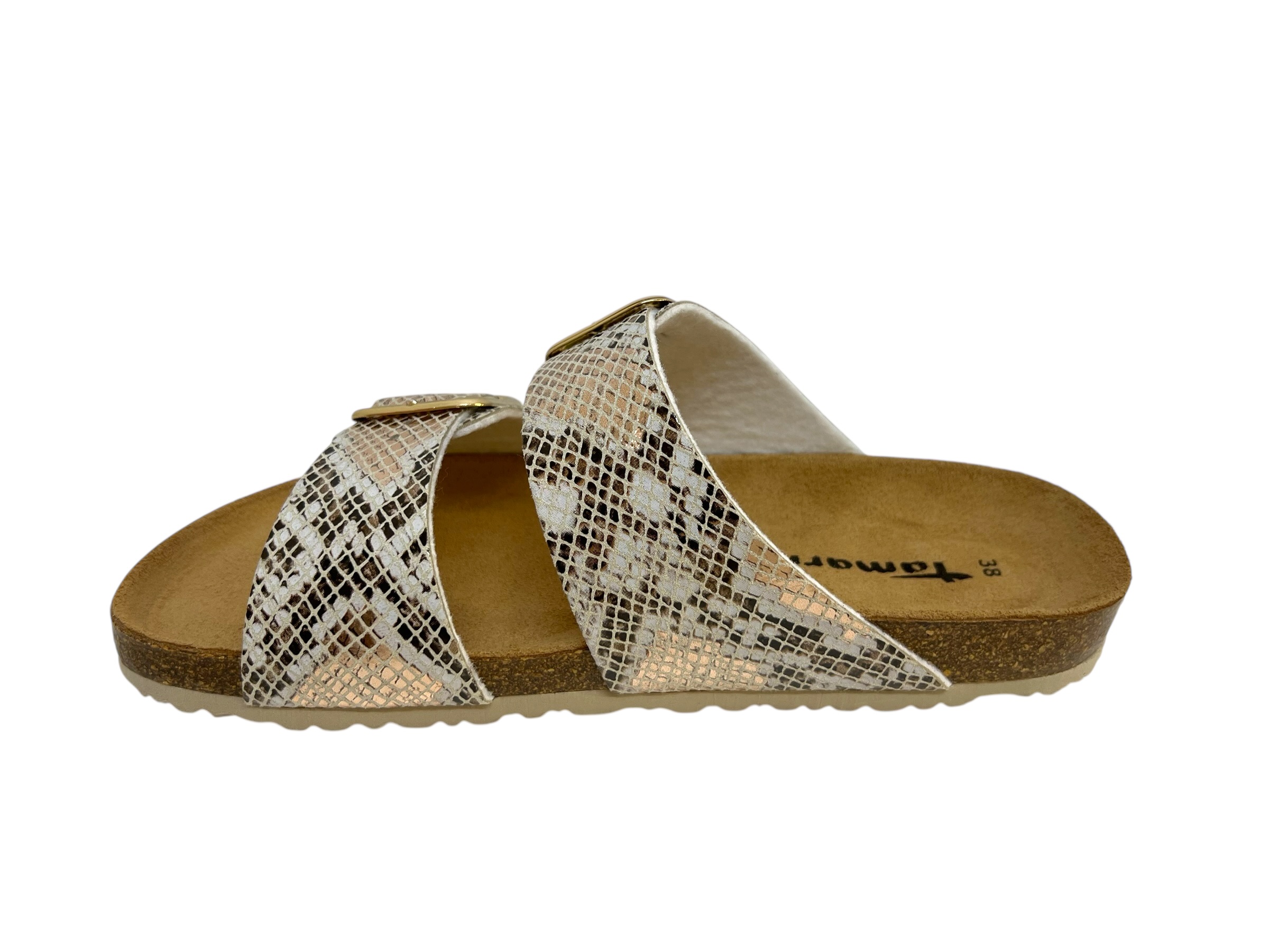 Tamaris Pantolette Snake beige Tamaris Pantolette Snake beige