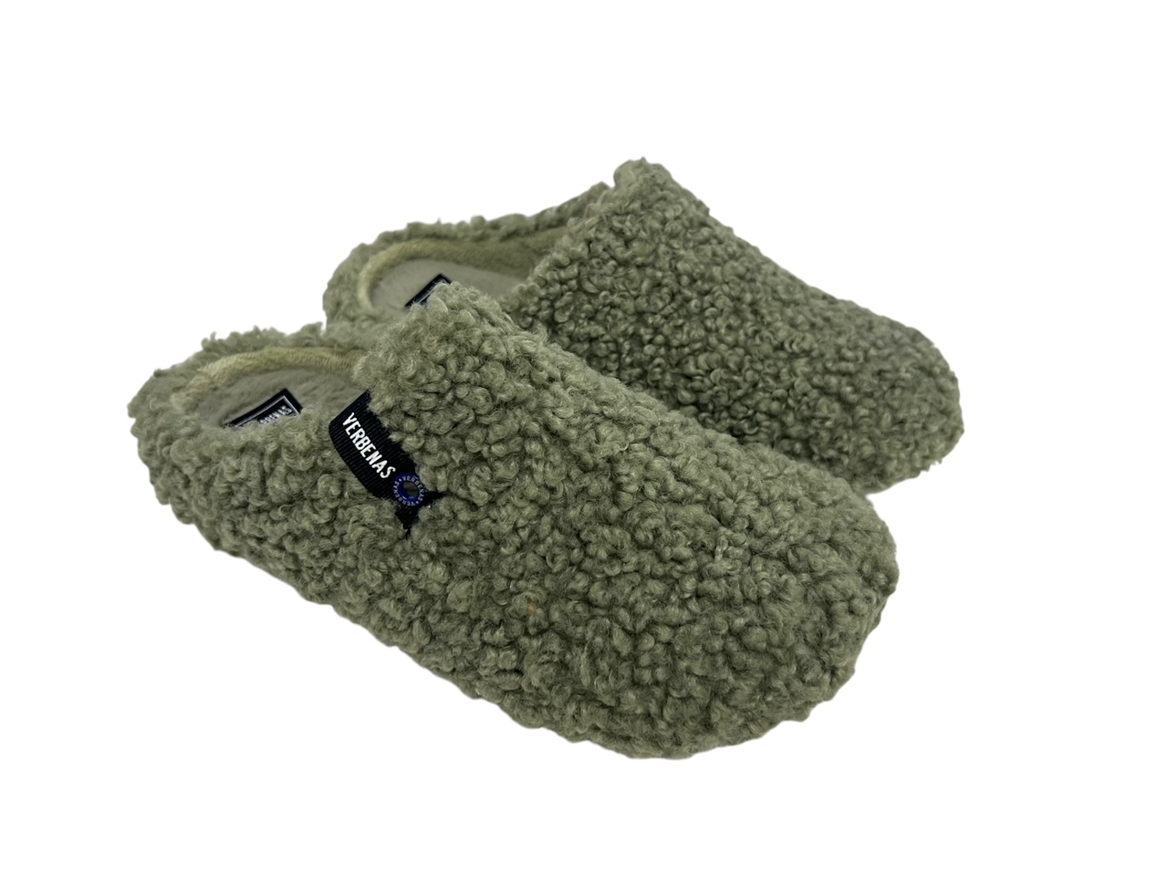 Verbenas Hausschuhe YORK CURLY grün
