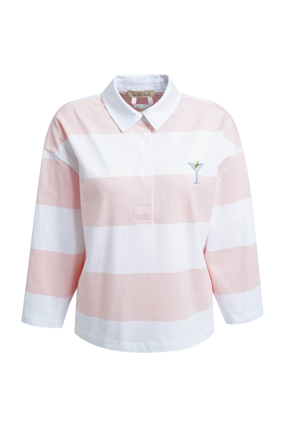 Smith & Soul Poloshirt weiß/rose