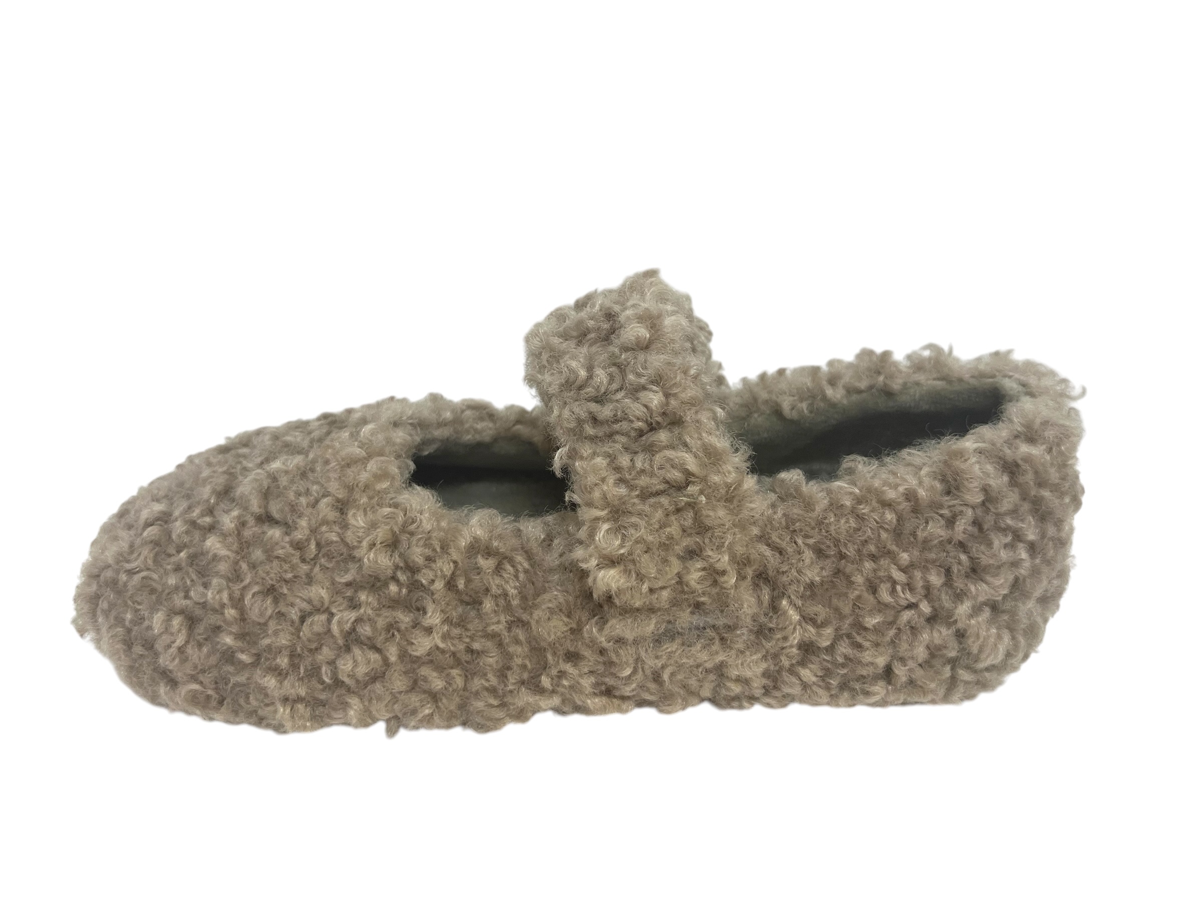 Verbenas Hausschuhe YINA curly taupe Verbenas Hausschuhe YINA curly taupe
