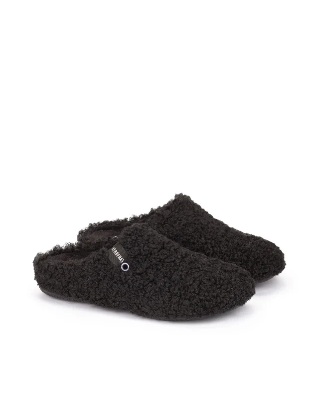 Verbenas Hausschuhe YORK CURLY schwarz Verbenas Hausschuhe YORK CURLY schwarz