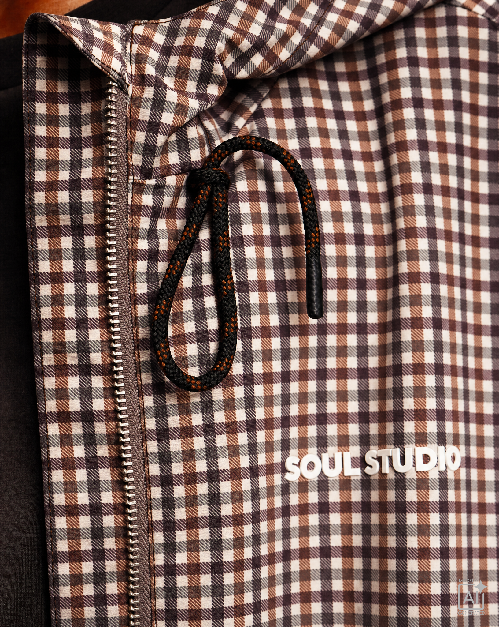 Smith & Soul Jacke braun kariert