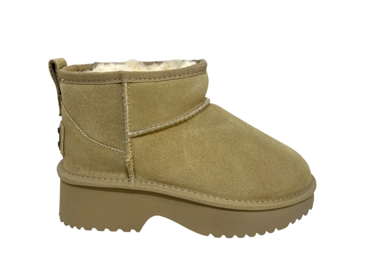 OOG Stiefeletten Boos Plateau beige OOG Stiefeletten Boos Plateau beige