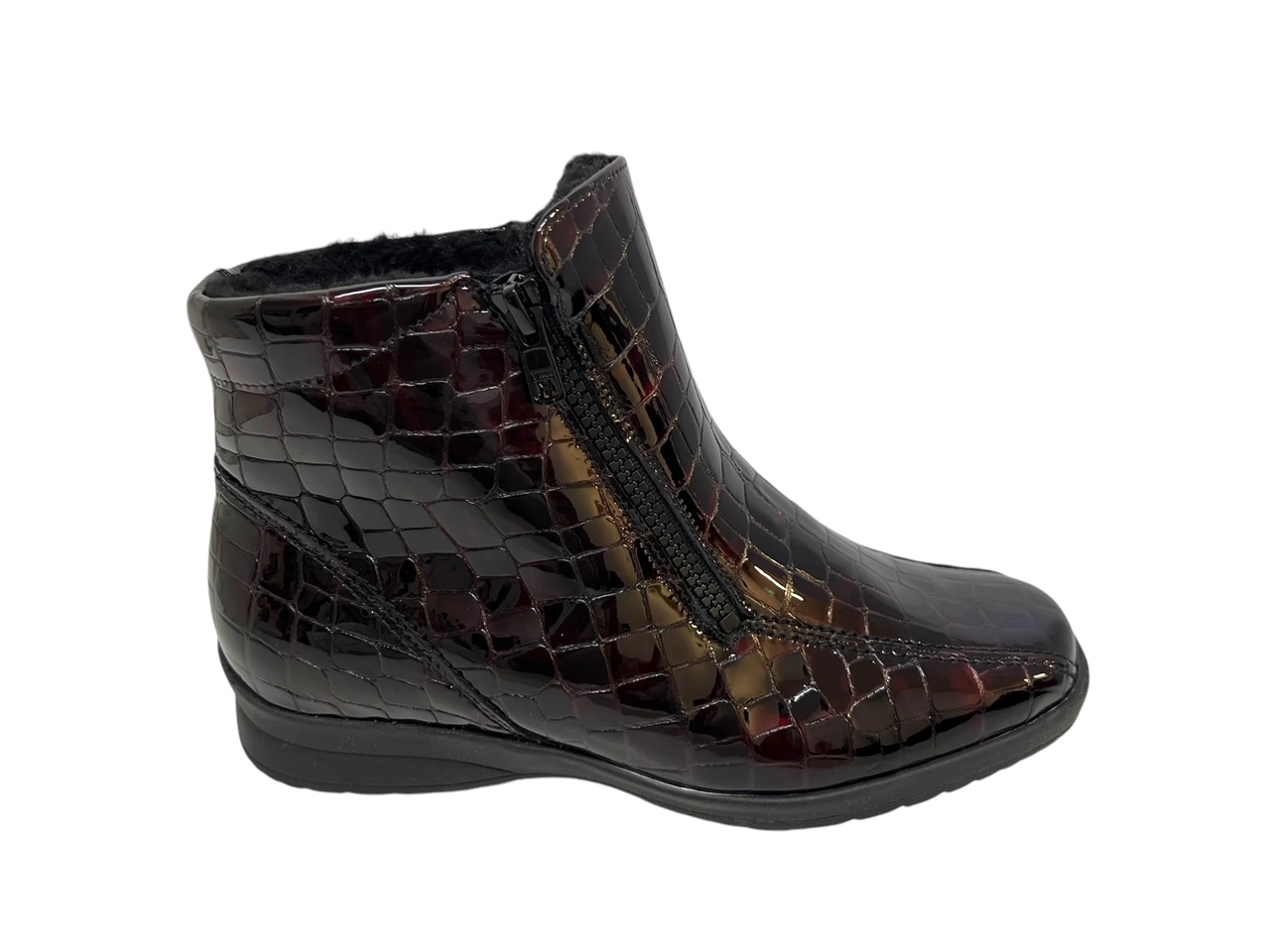 Semler Stiefeletten KAROLIN Kroko Lack rot Semler Stiefeletten KAROLIN Kroko Lack rot