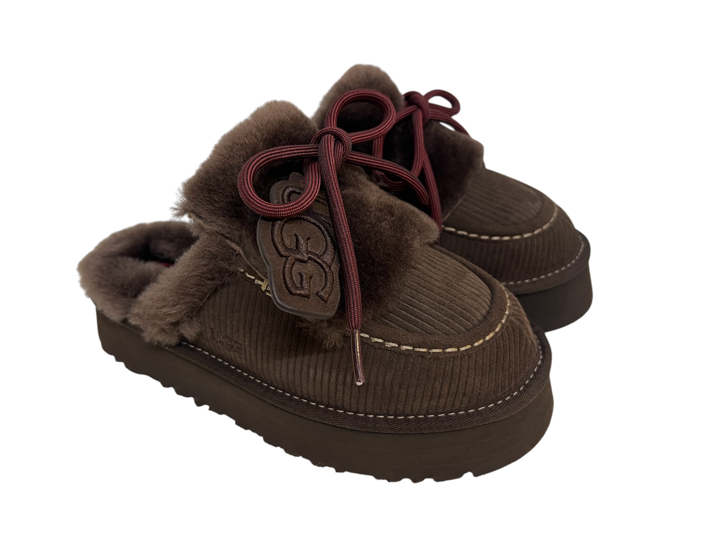 UGG Slipper DISQUETTE HERITAGE dunkelbraun