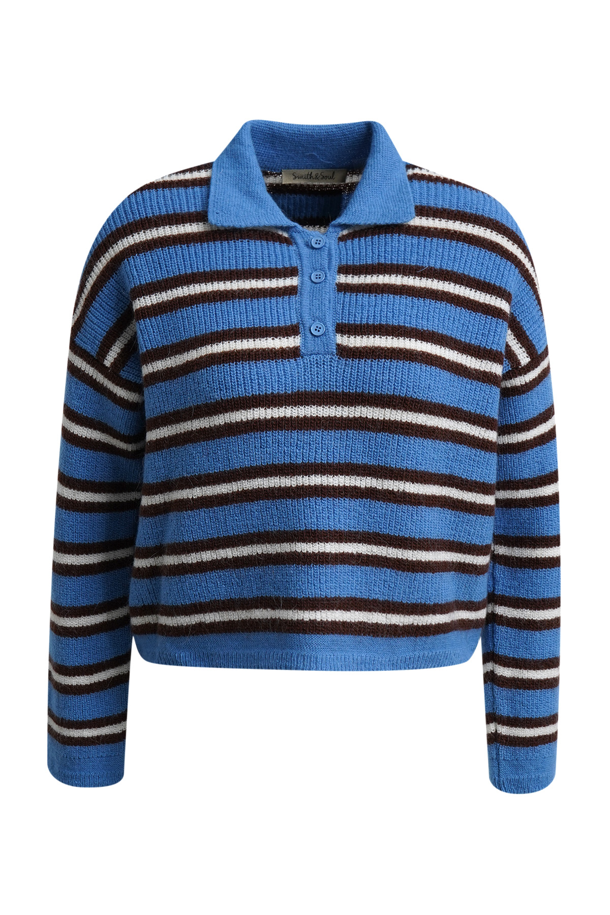 Smith & Soul Pullover blau / braun Smith & Soul Pullover blau / braun