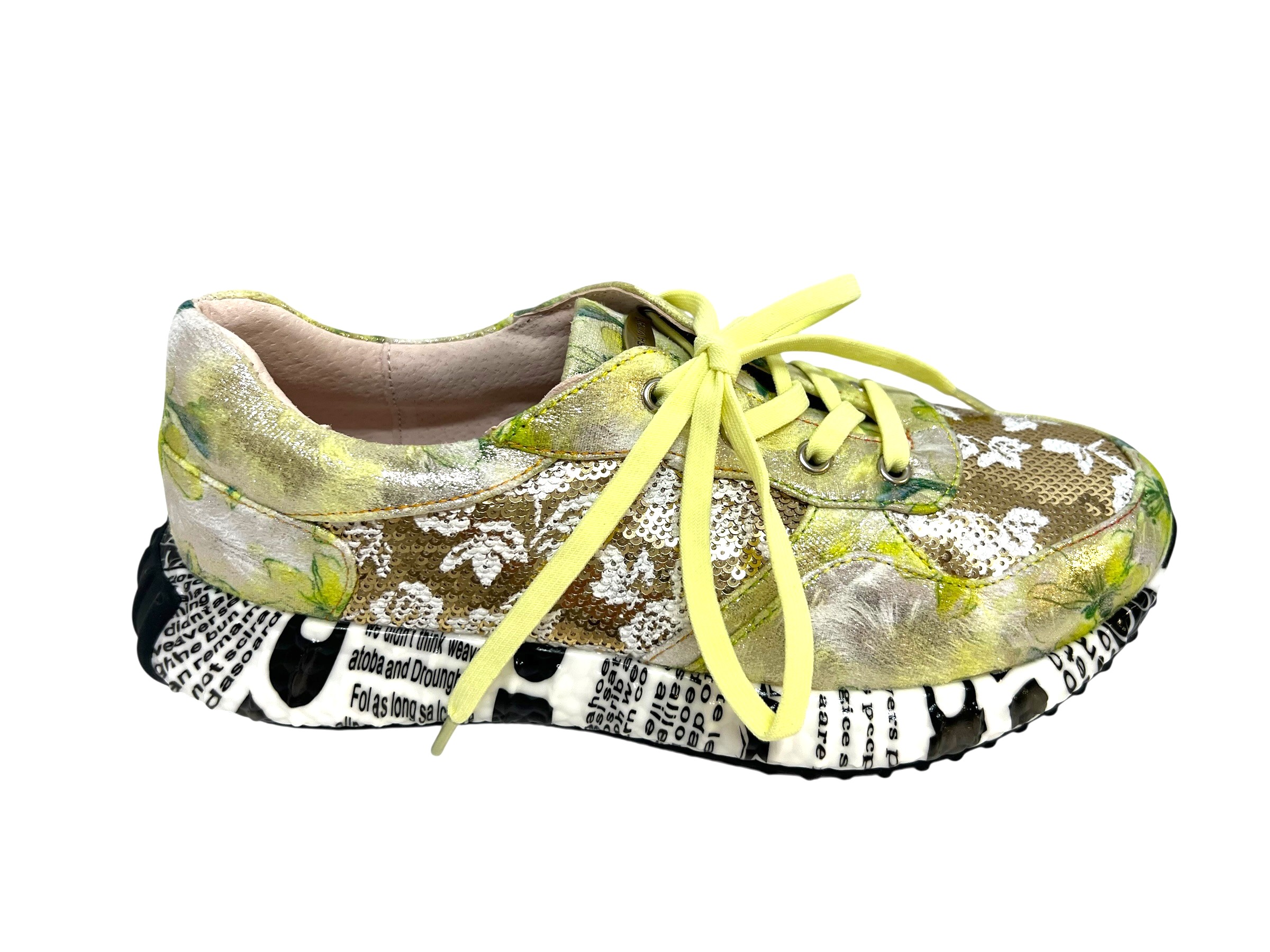 Laura Vita Schnürschuhe BURTON vanille grün