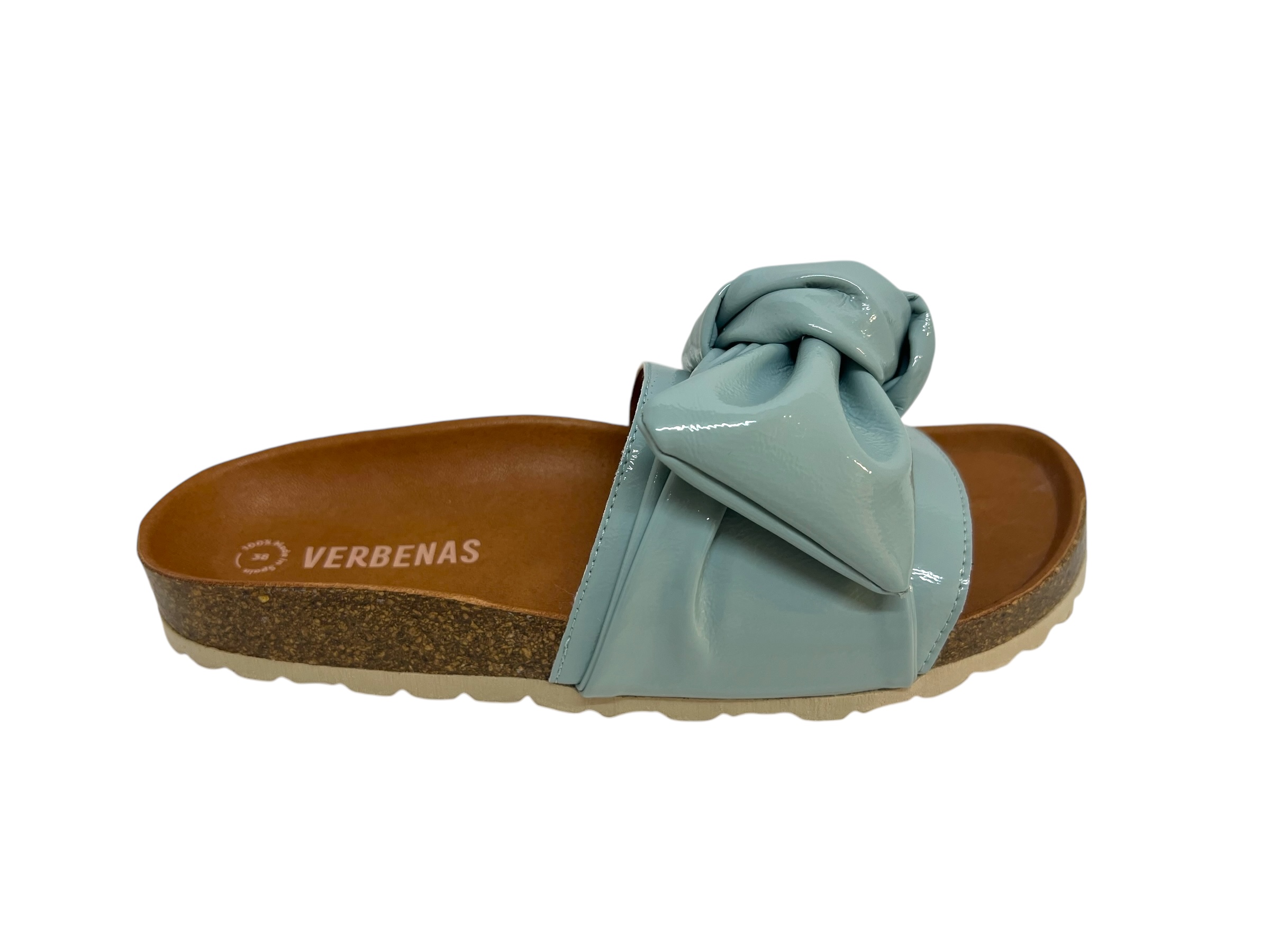 Verbenas Pantoletten ROXY Lack hellblau