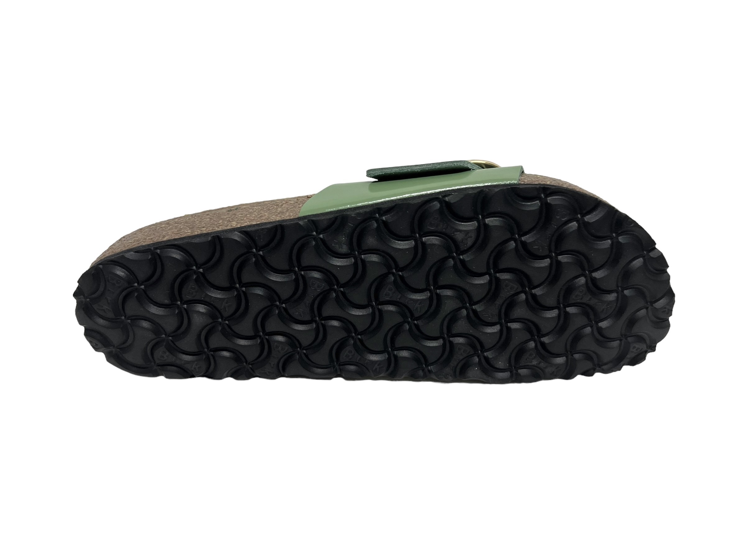 Birkenstock Pantoletten MADRID Big Buckle shine-green-tea