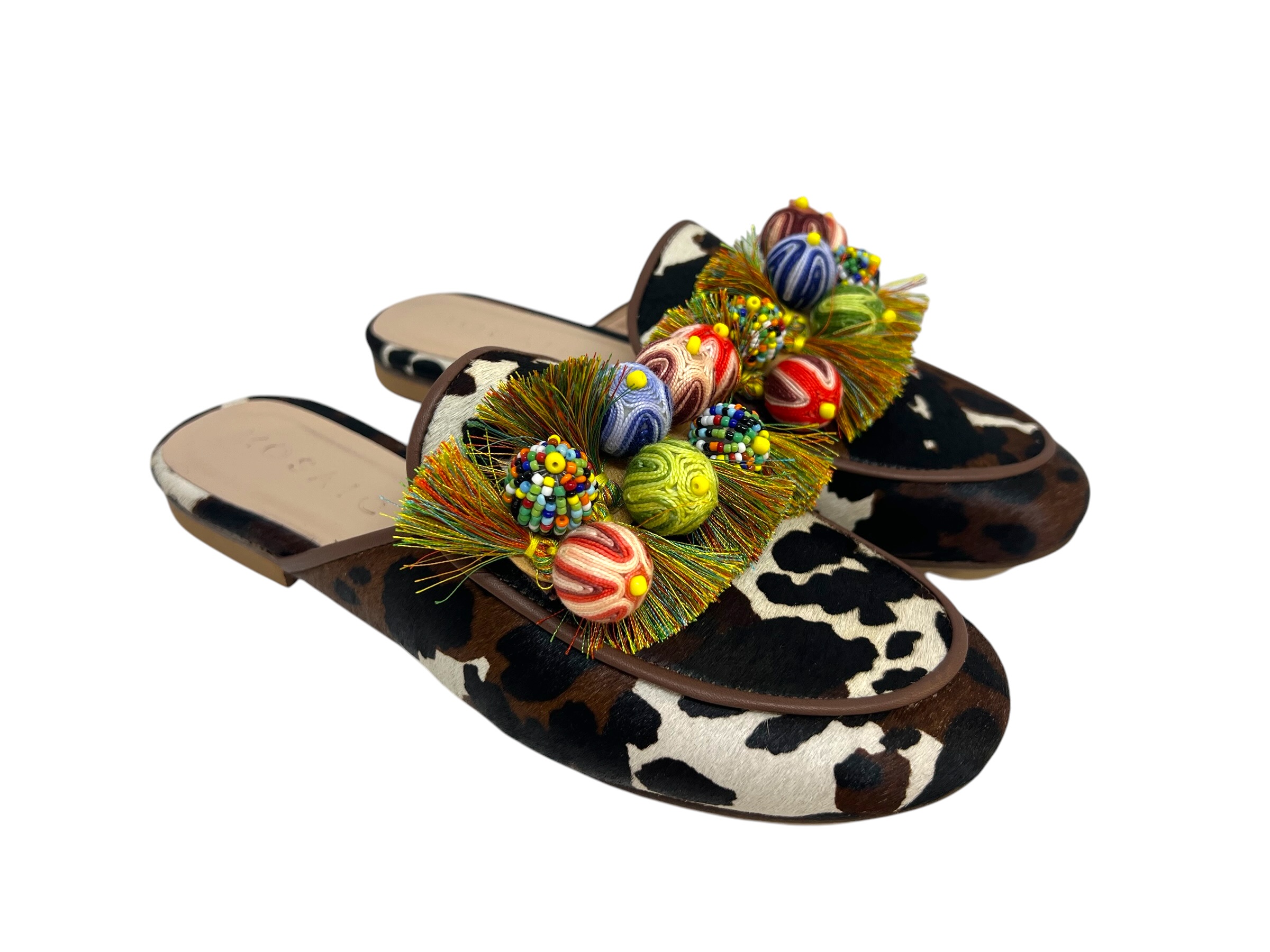 Mosaic Mules Pony - Kuhfell braun schwarz weiß Mosaic Mules Pony - Kuhfell braun schwarz weiß