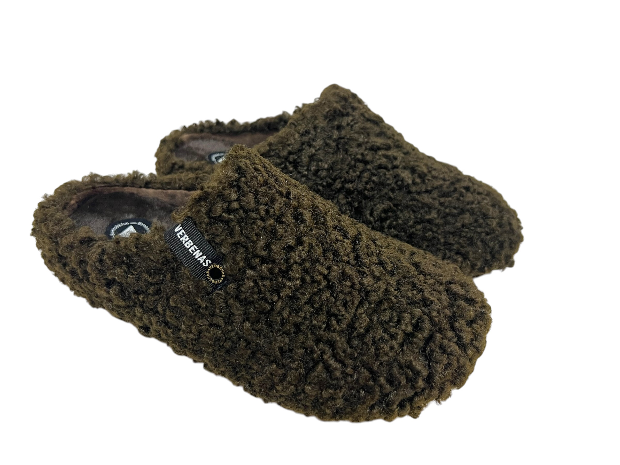 Verbenas Hausschuhe YORK CURLY braun Verbenas Hausschuhe YORK CURLY braun