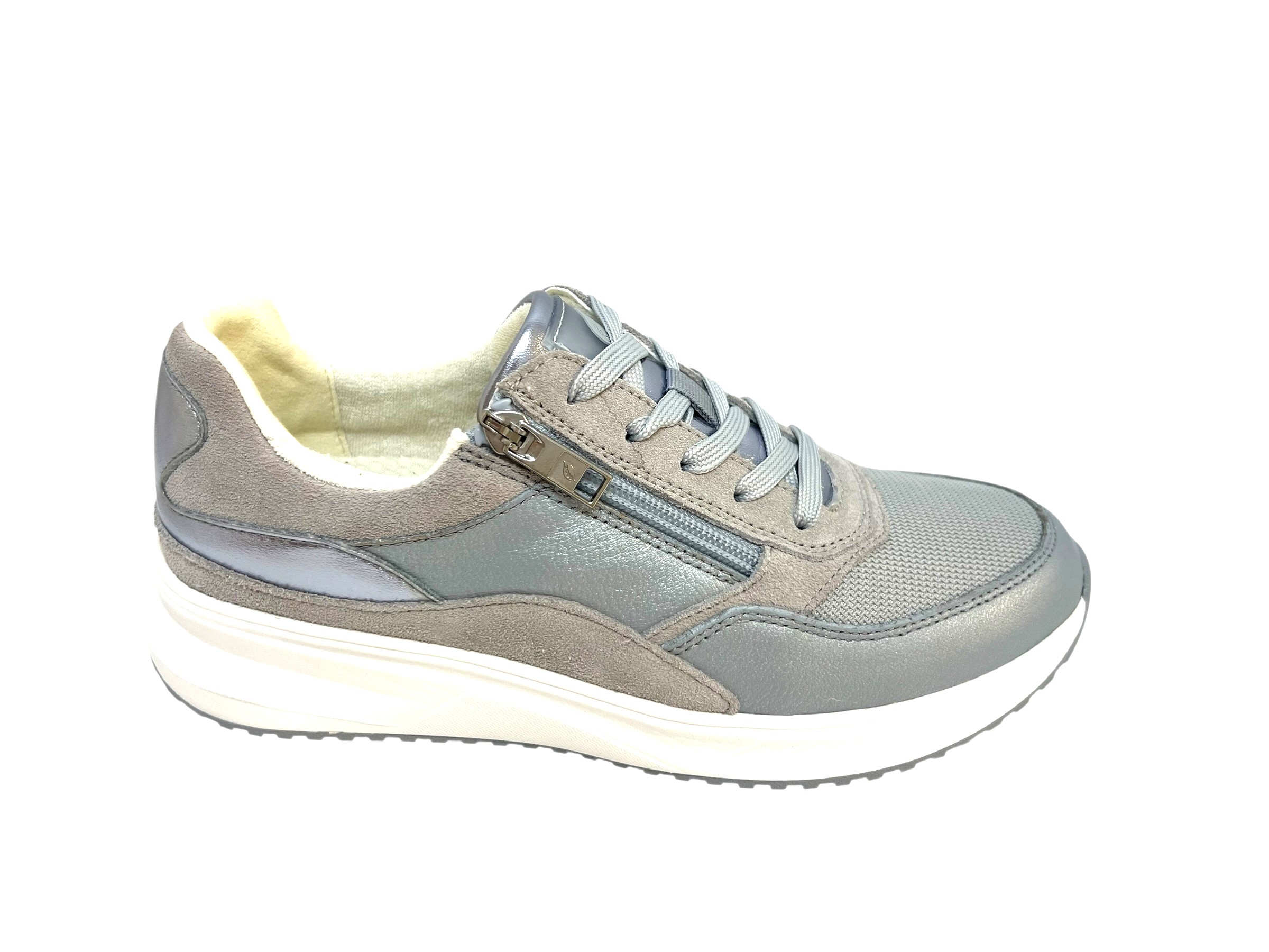 Waldläufer Schnürschuhe H-MARA grau silber