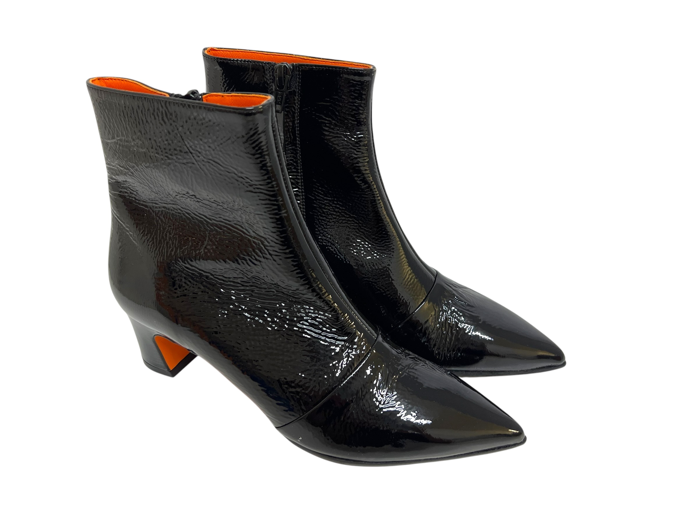 Kroll Stiefelette Lack schwarz