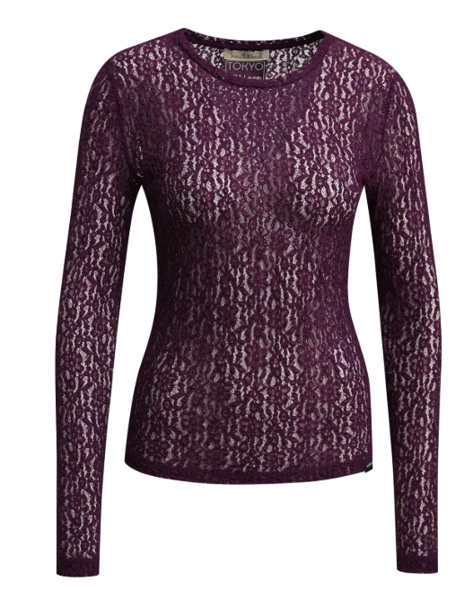 Smith & Soul Spitzen-Shirt plum Smith & Soul Spitzen-Shirt plum