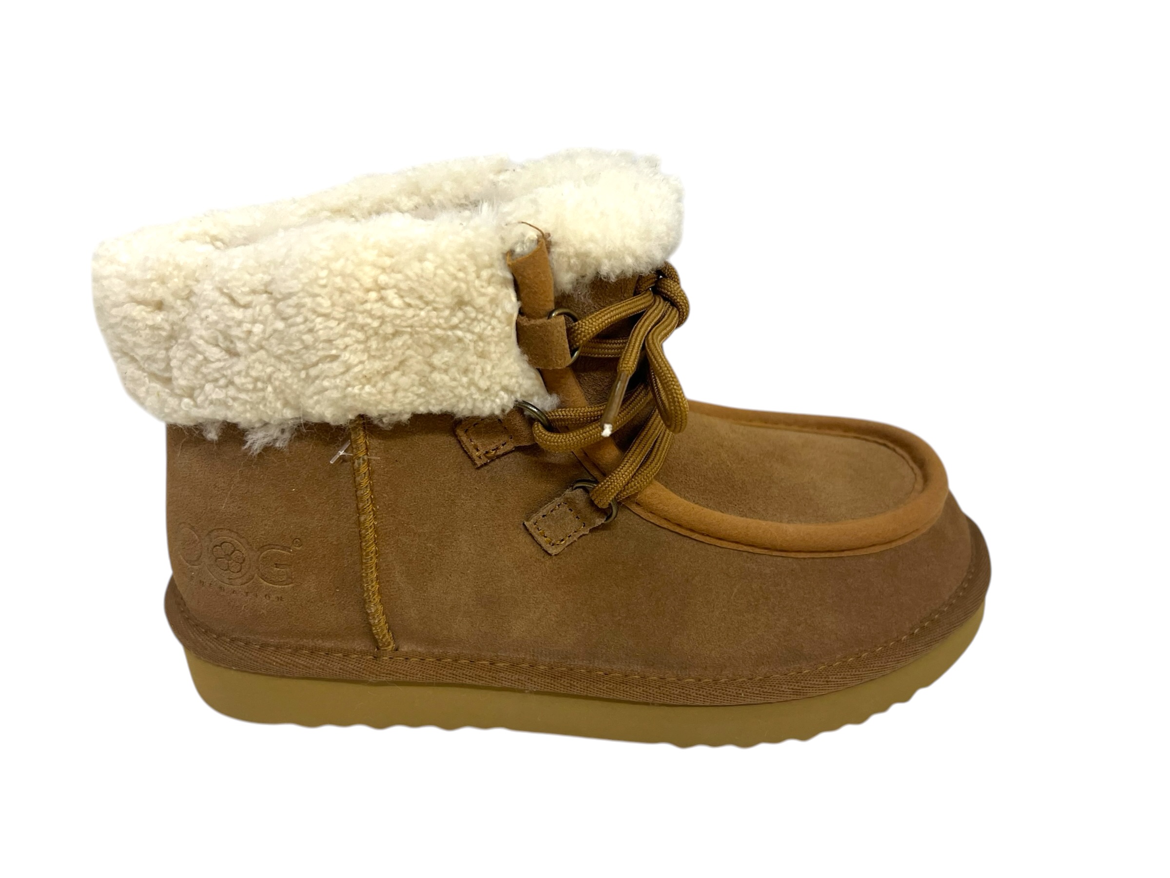 OOG Schnürstiefelette Camel