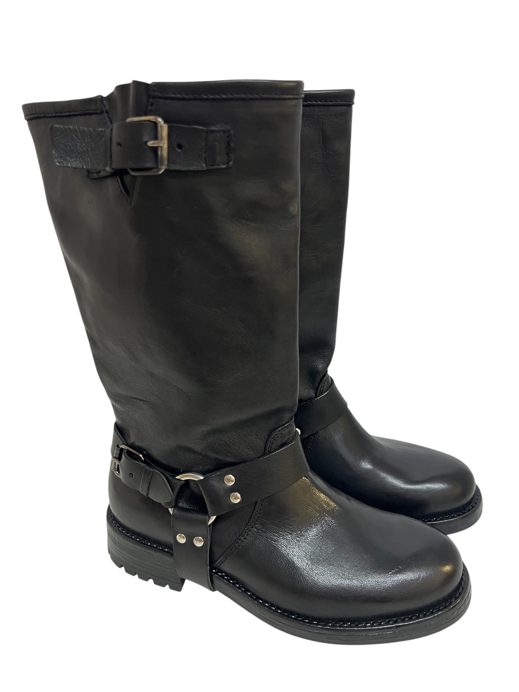 Pawelk's Biker-Boots schwarz