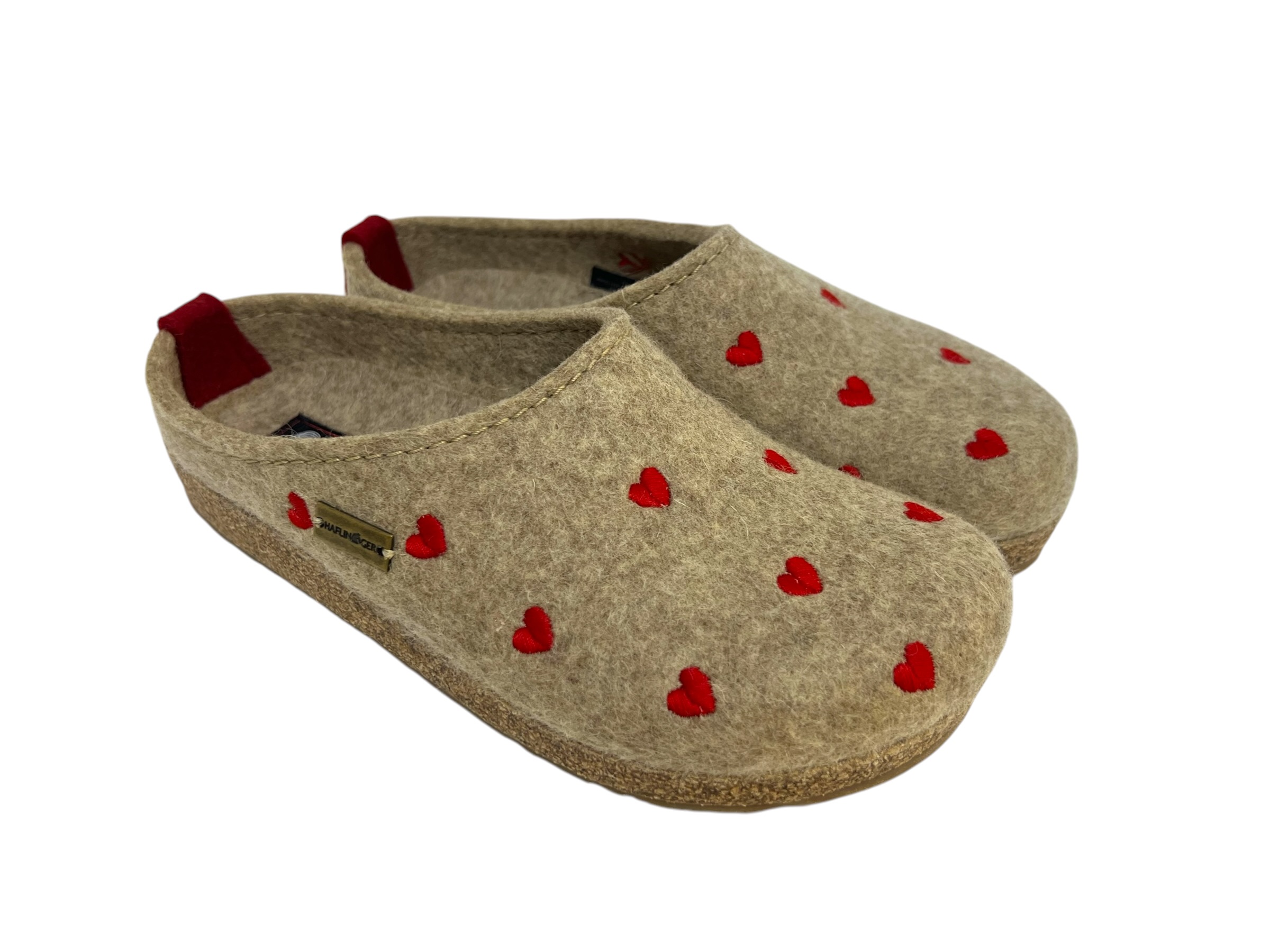 Haflinger Pantolette GRIZZLY CUORICINI beige Haflinger Pantolette GRIZZLY CUORICINI beige