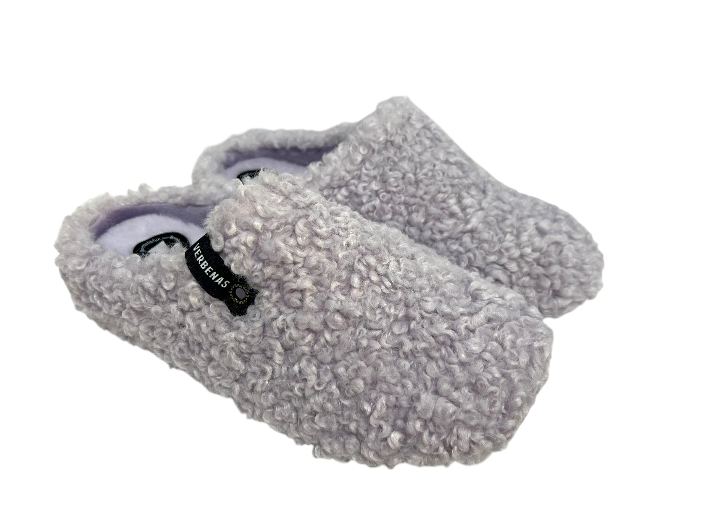Verbenas Hausschuhe YORK CURLY malva