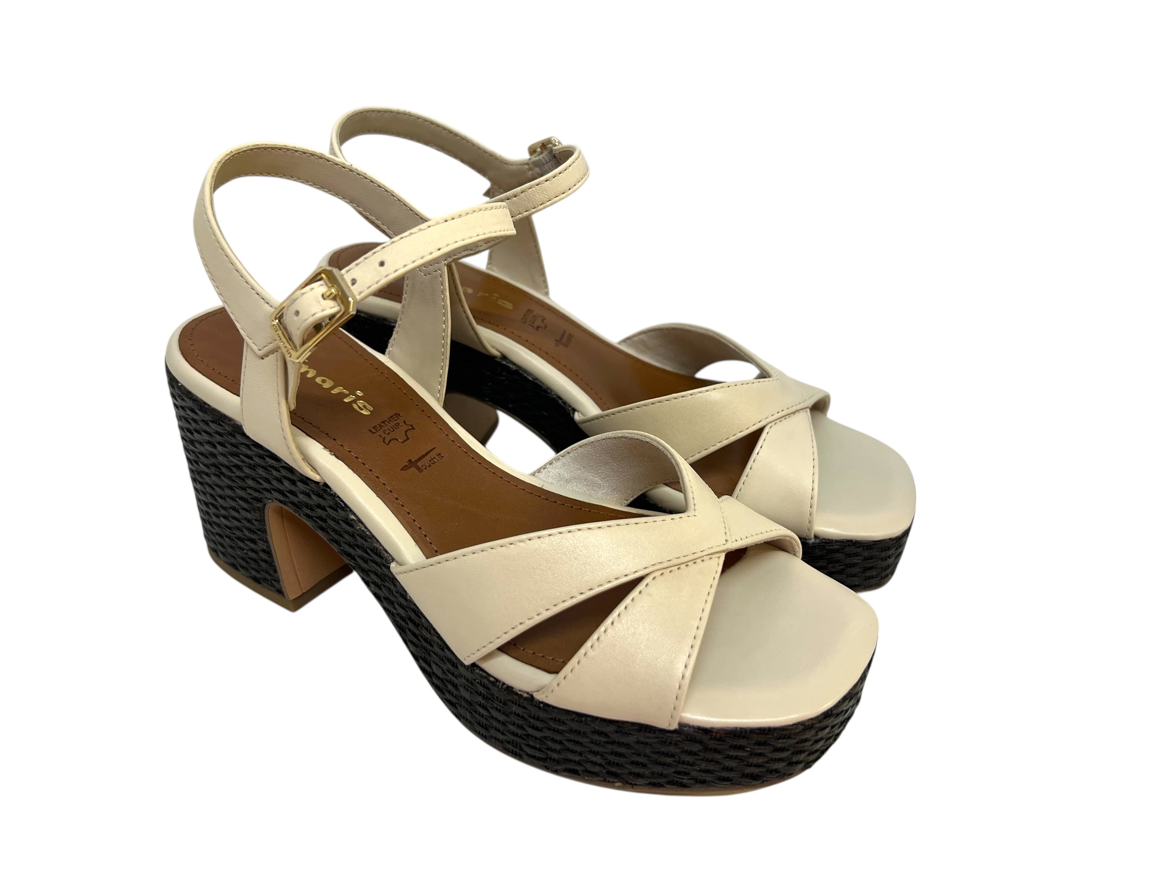 Tamaris Plateau Sandaletten beige Tamaris Plateau Sandaletten beige