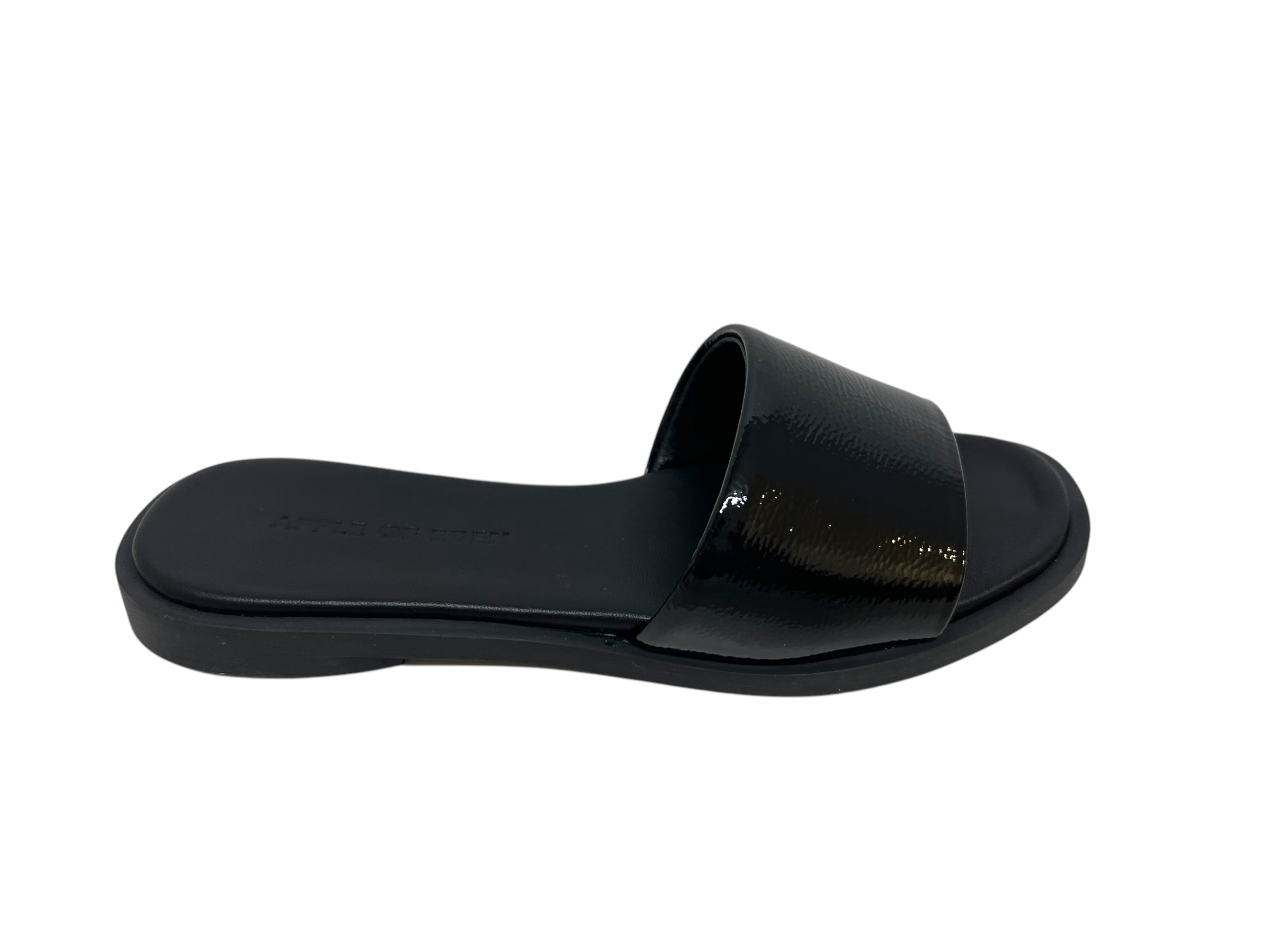 Apple of Eden Lack Pantoletten AGNIS schwarz