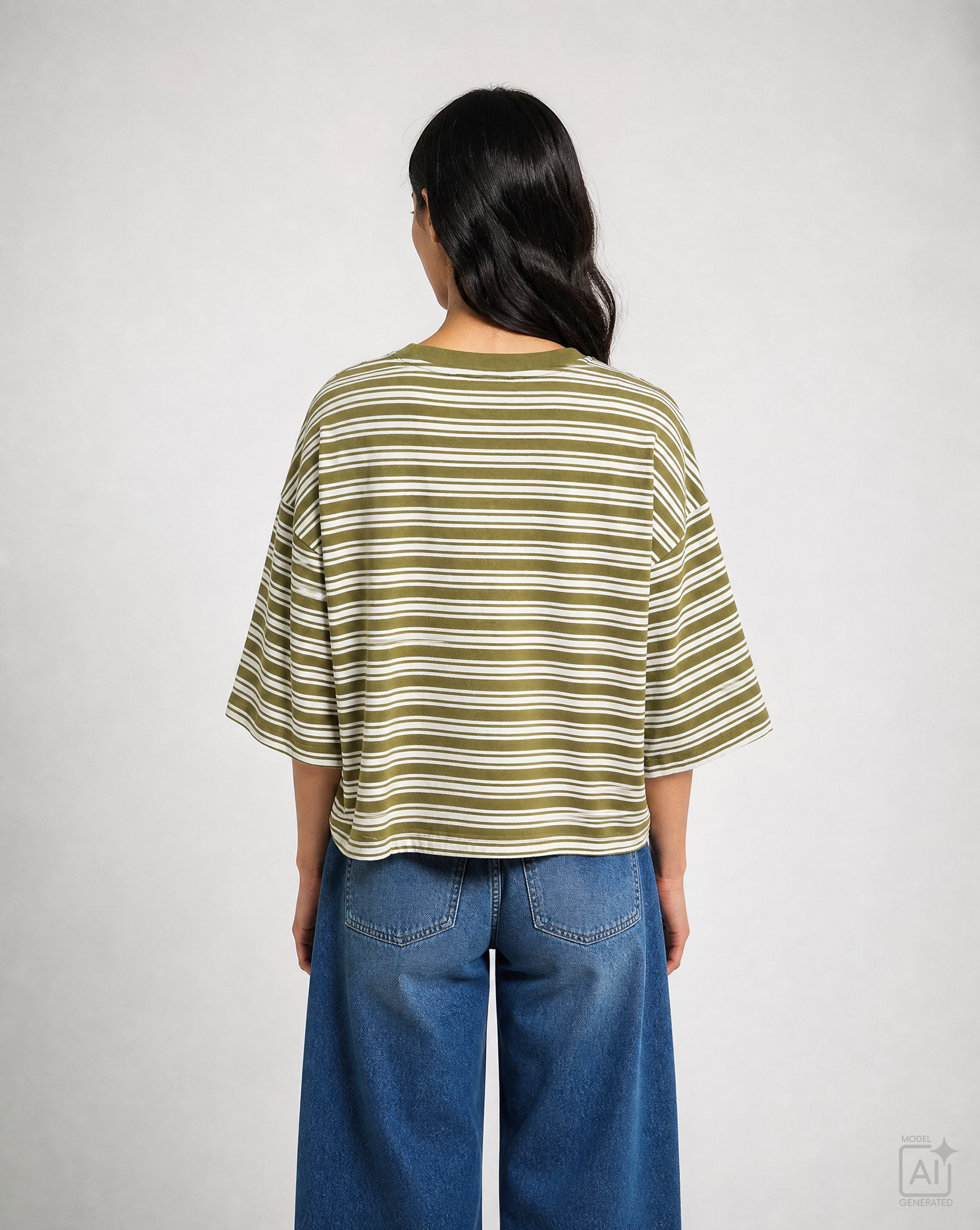 Smith & Soul Shirt olive gestreift