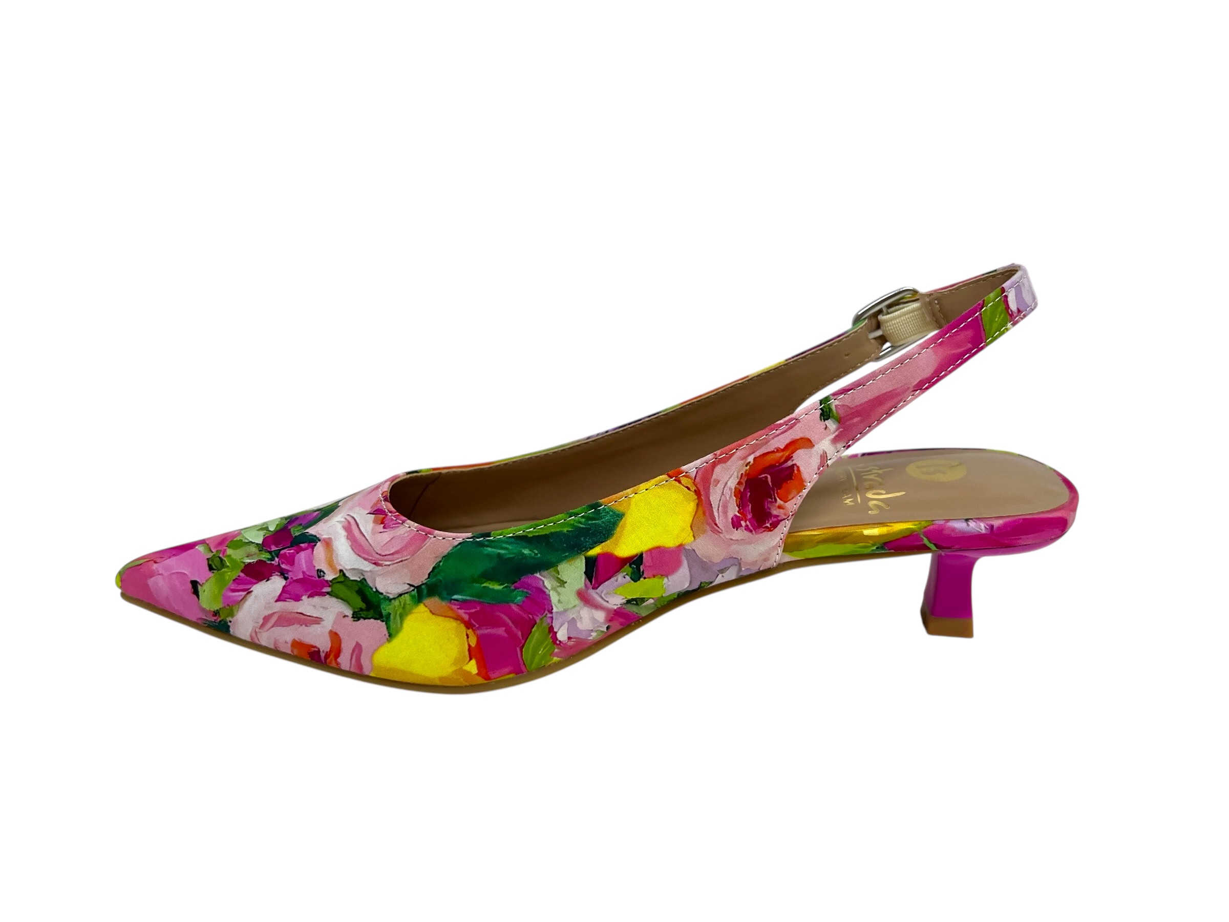 La Strada Sling Pumps rosa grün flower La Strada Sling Pumps rosa grün flower