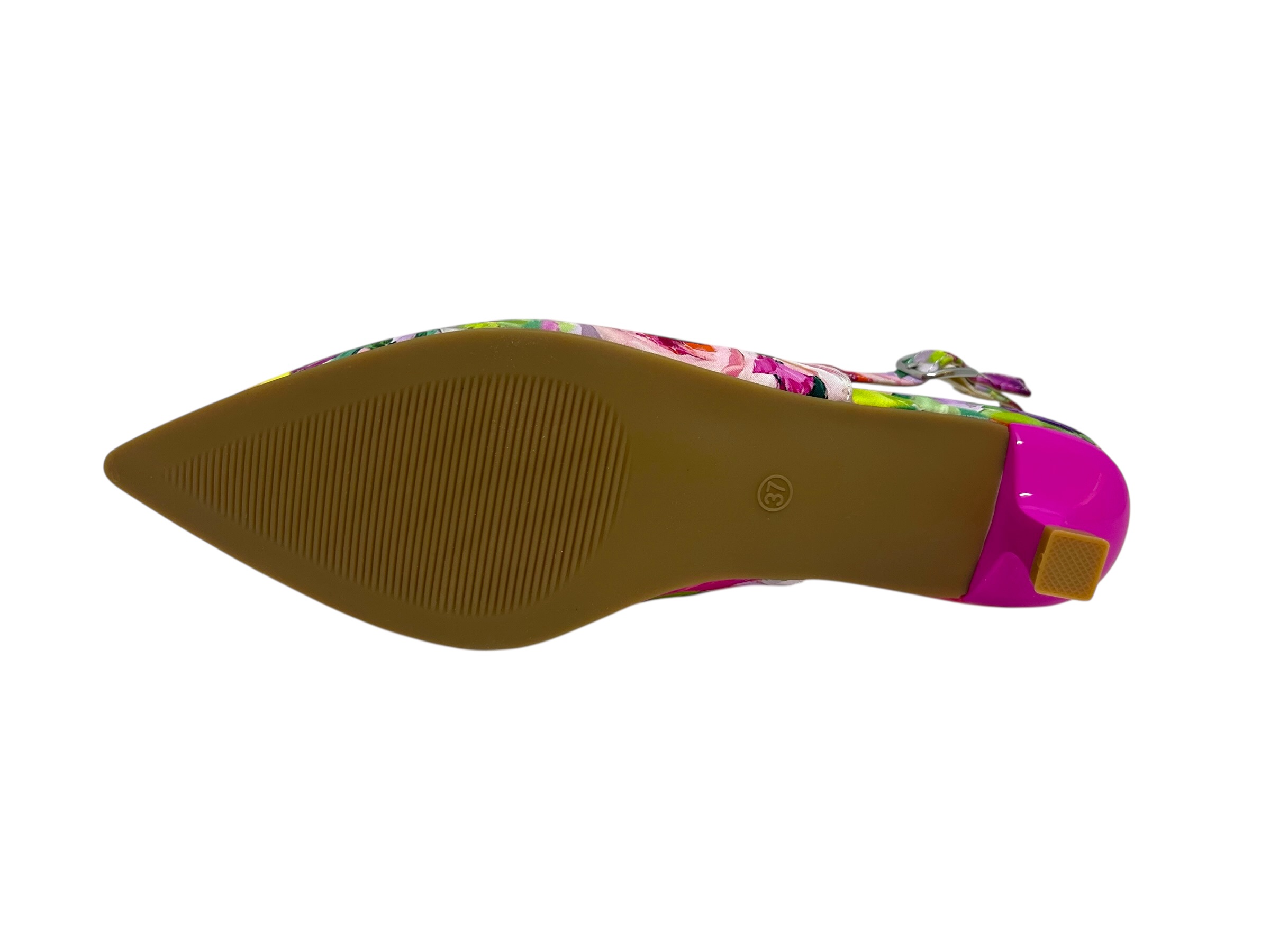 La Strada Sling Pumps rosa grün flower