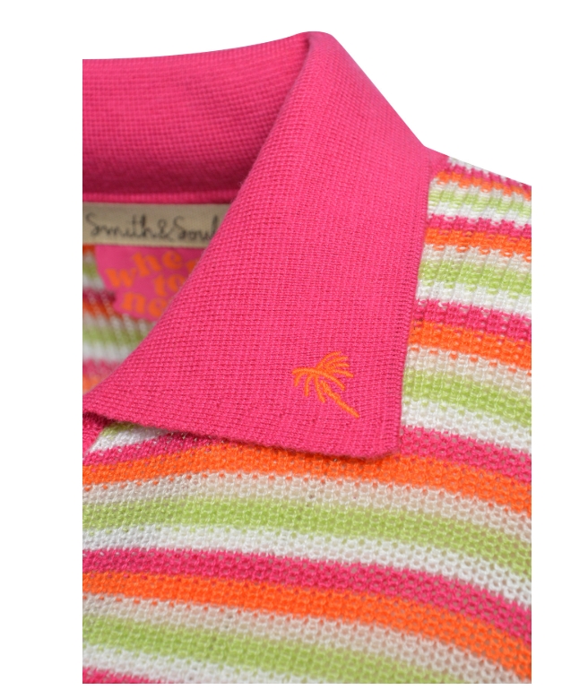 Smith & Soul Shirt fuchsia gestreift