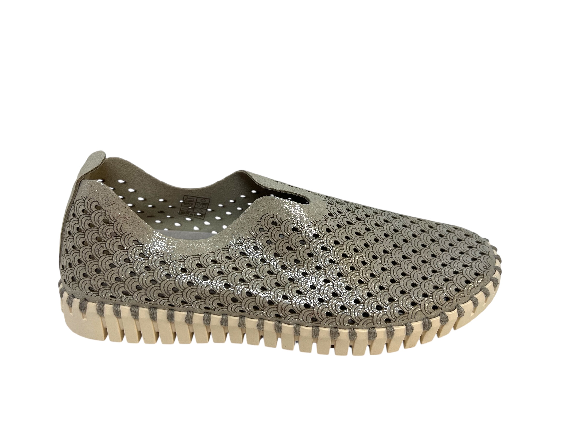 Ilse Jacobsen Slipper TULIP beige silber Ilse Jacobsen Slipper TULIP beige silber