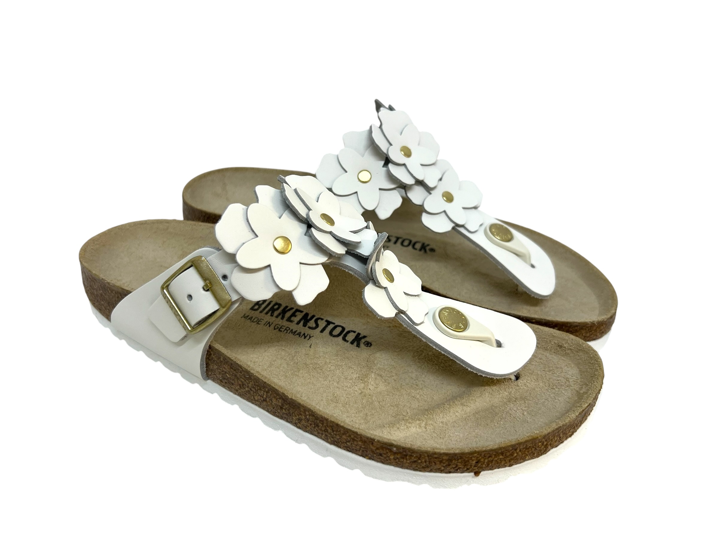 Birkenstock Pantolette GIZEH FLOWER weiß Birkenstock Pantolette GIZEH FLOWER weiß