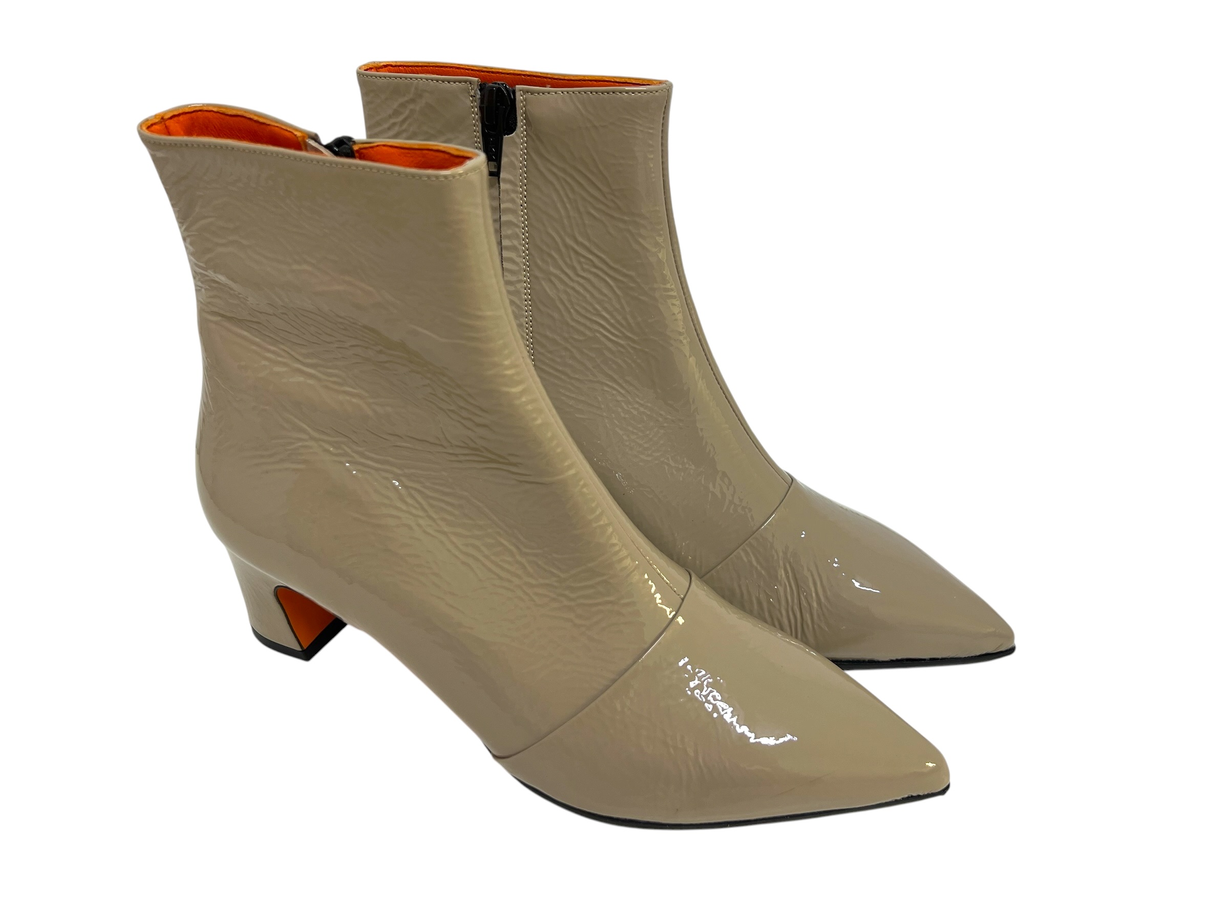 Kroll Stiefelette Lack beige
