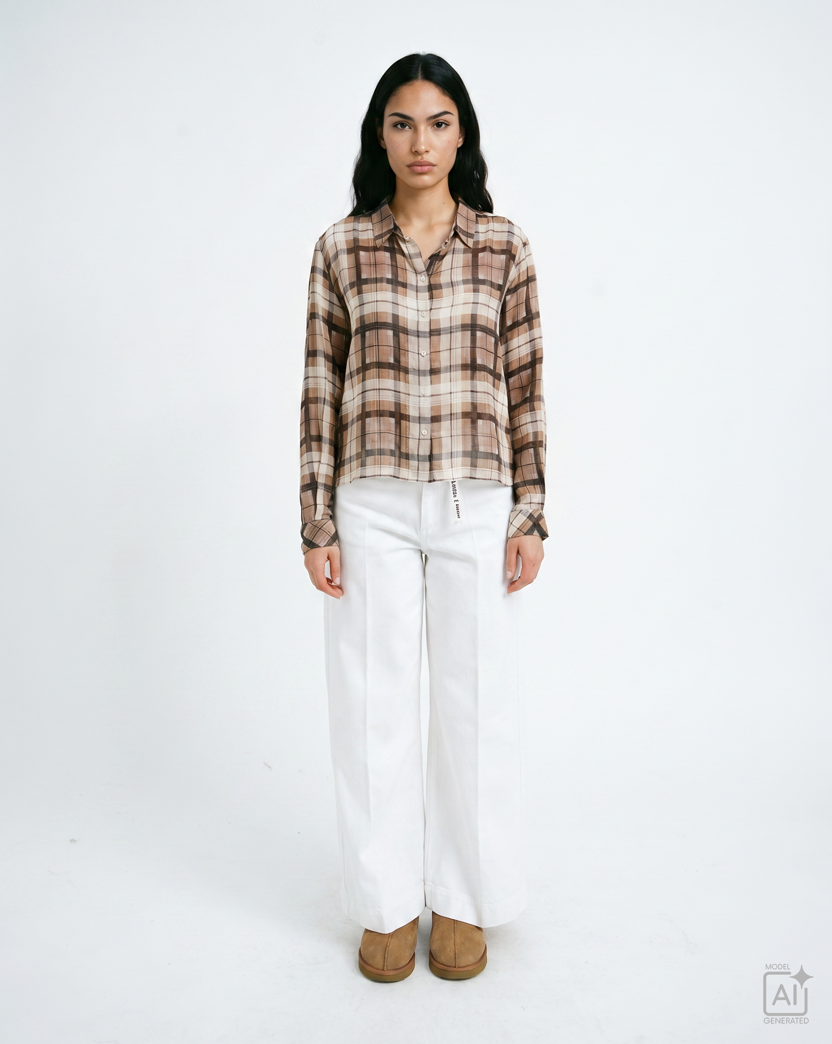 Smith & Soul Bluse sand / rosa