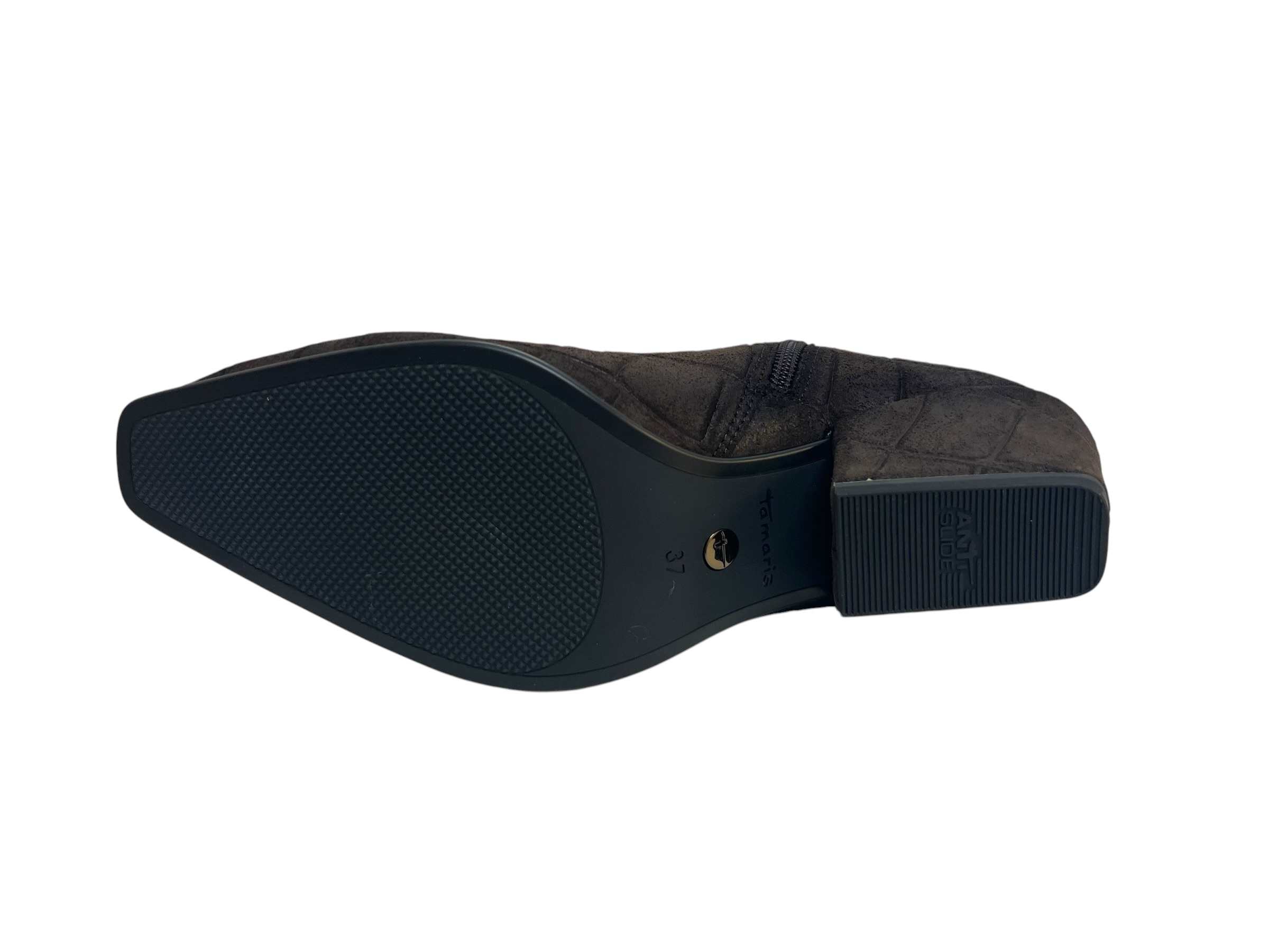 Tamaris Stiefelette Kroko dunkelbraun