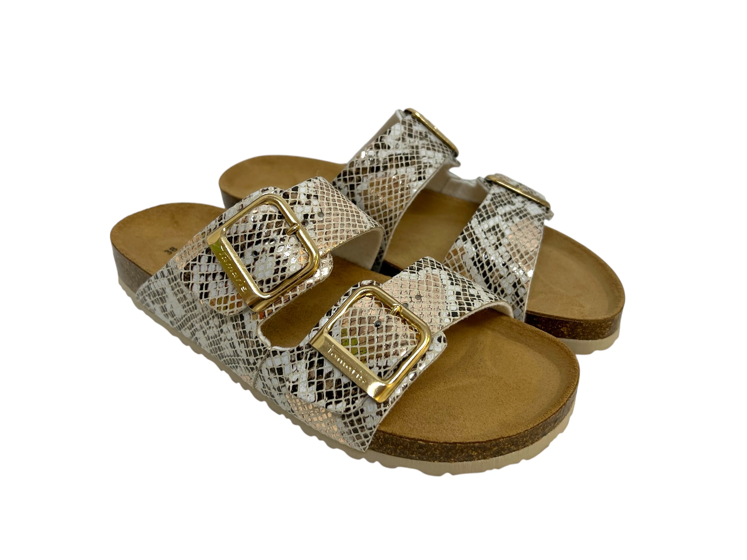 Tamaris Pantolette Snake beige Tamaris Pantolette Snake beige