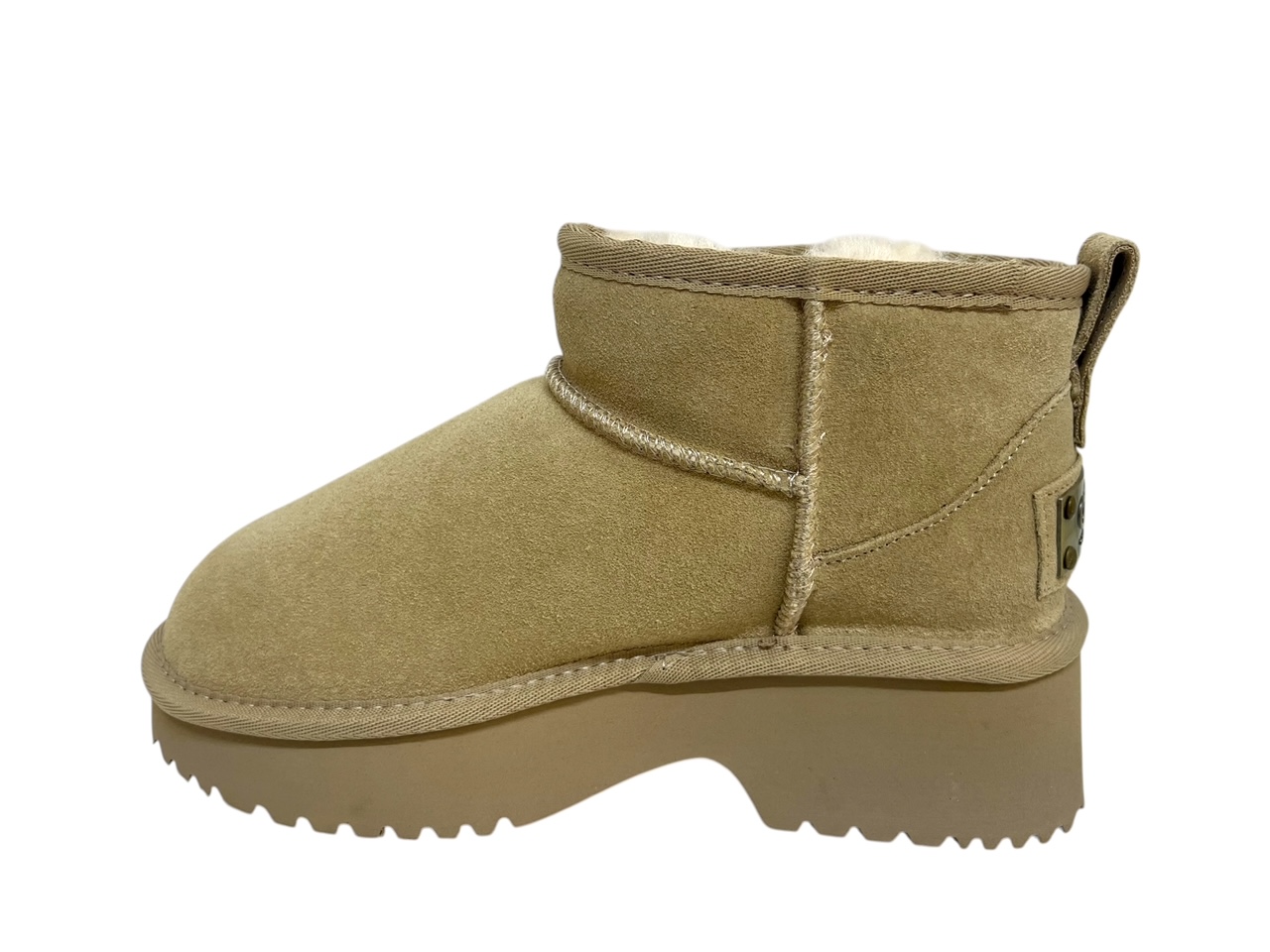 OOG Stiefeletten Boos Plateau beige OOG Stiefeletten Boos Plateau beige