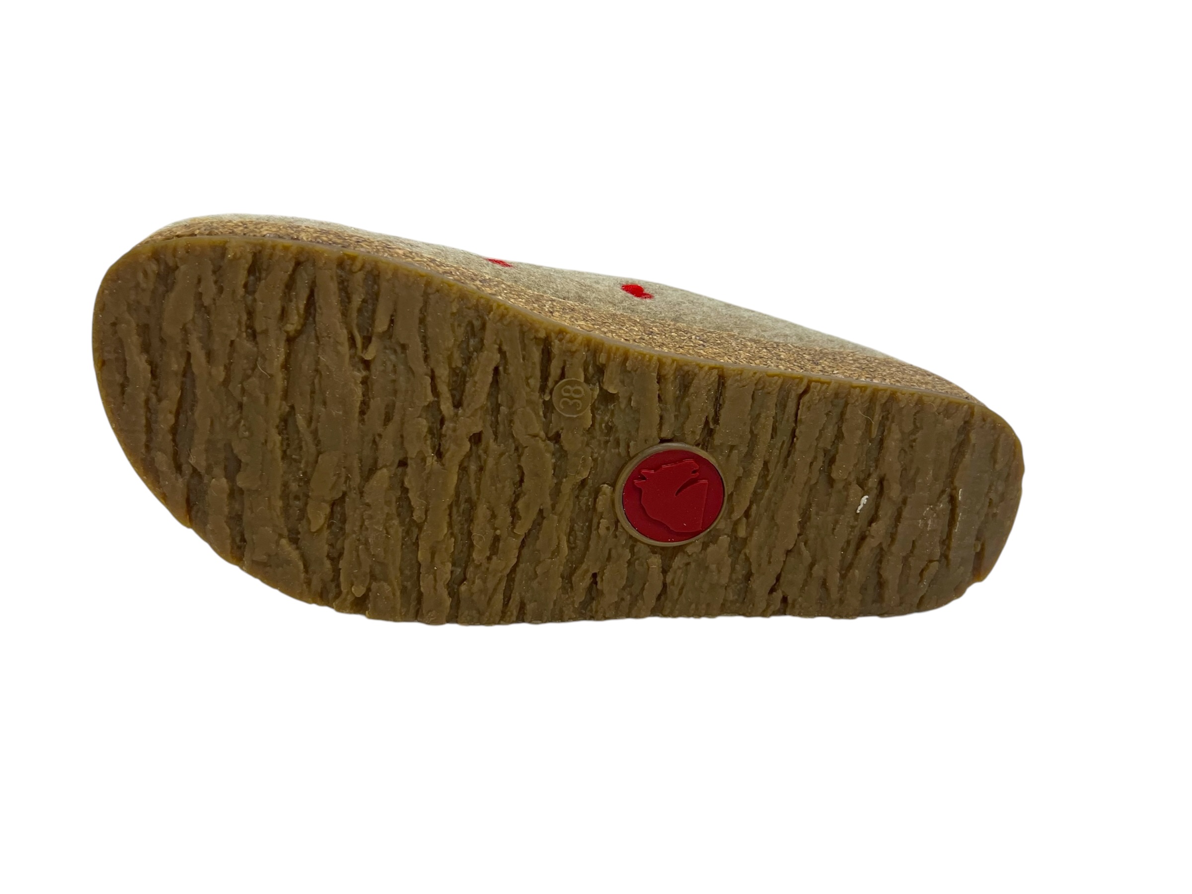 Haflinger Pantolette GRIZZLY CUORICINI beige