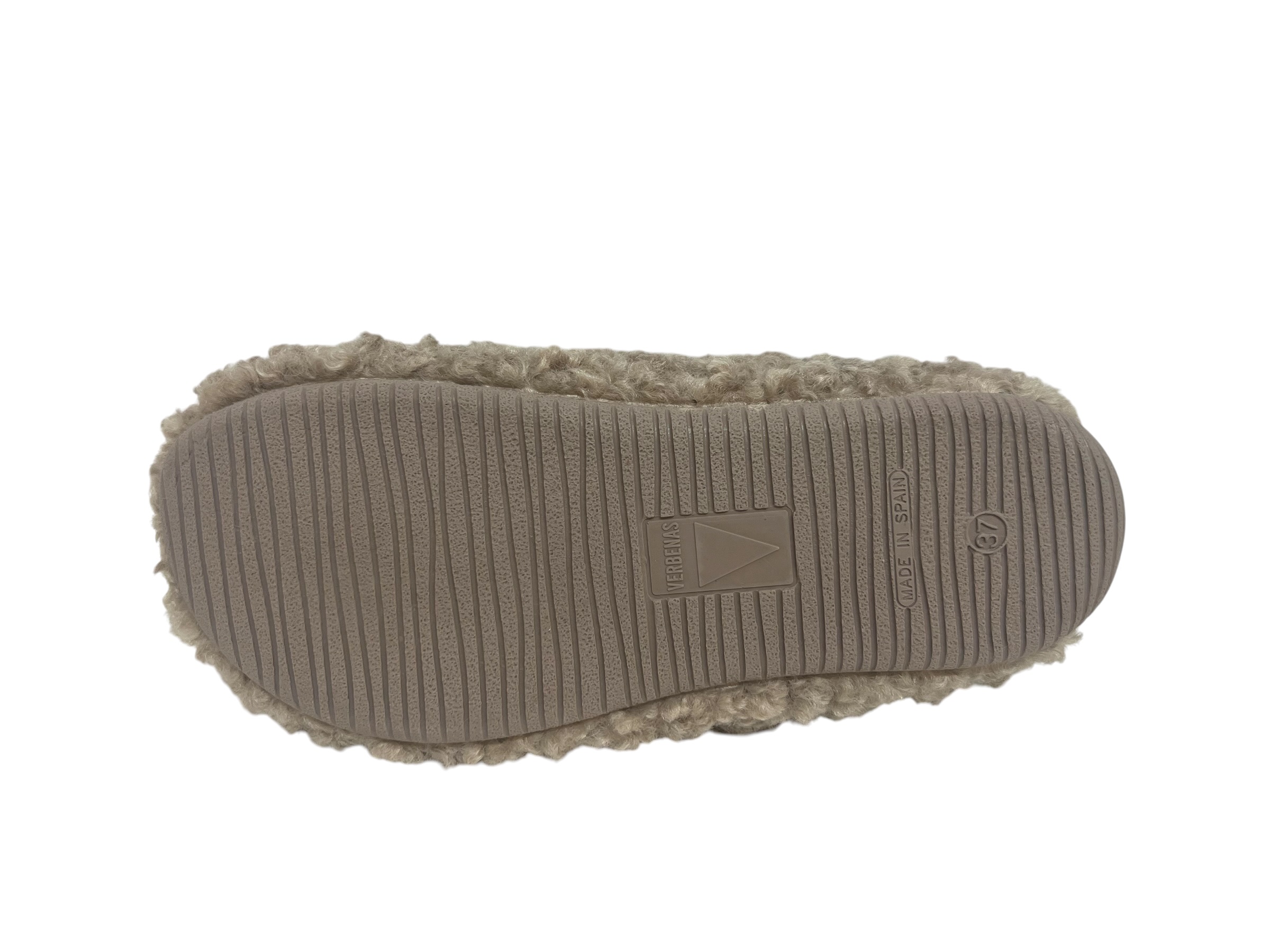 Verbenas Hausschuhe YINA curly taupe