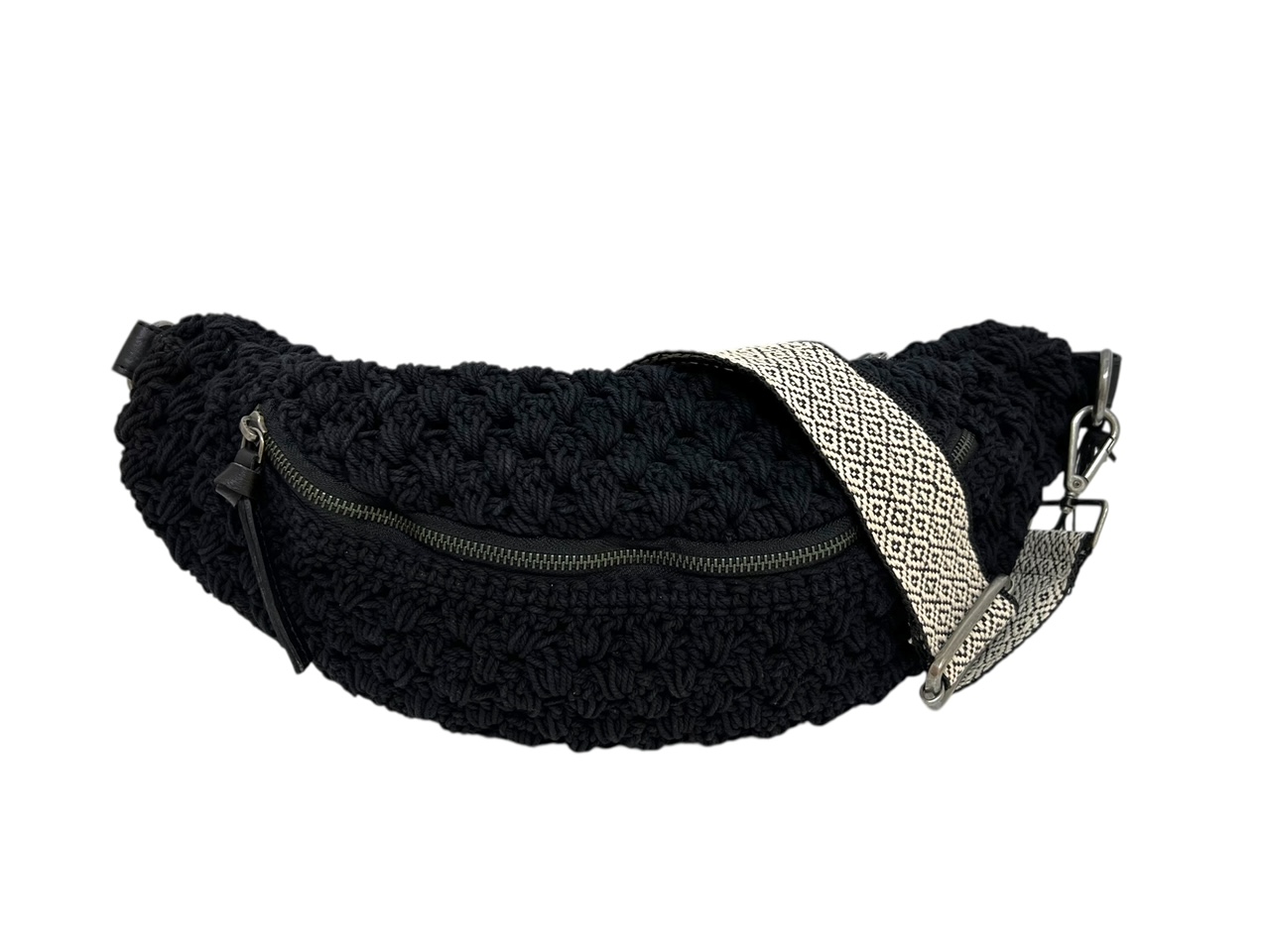 Anokhi Crossbody Bag gehäkelt schwarz Anokhi Crossbody Bag gehäkelt schwarz