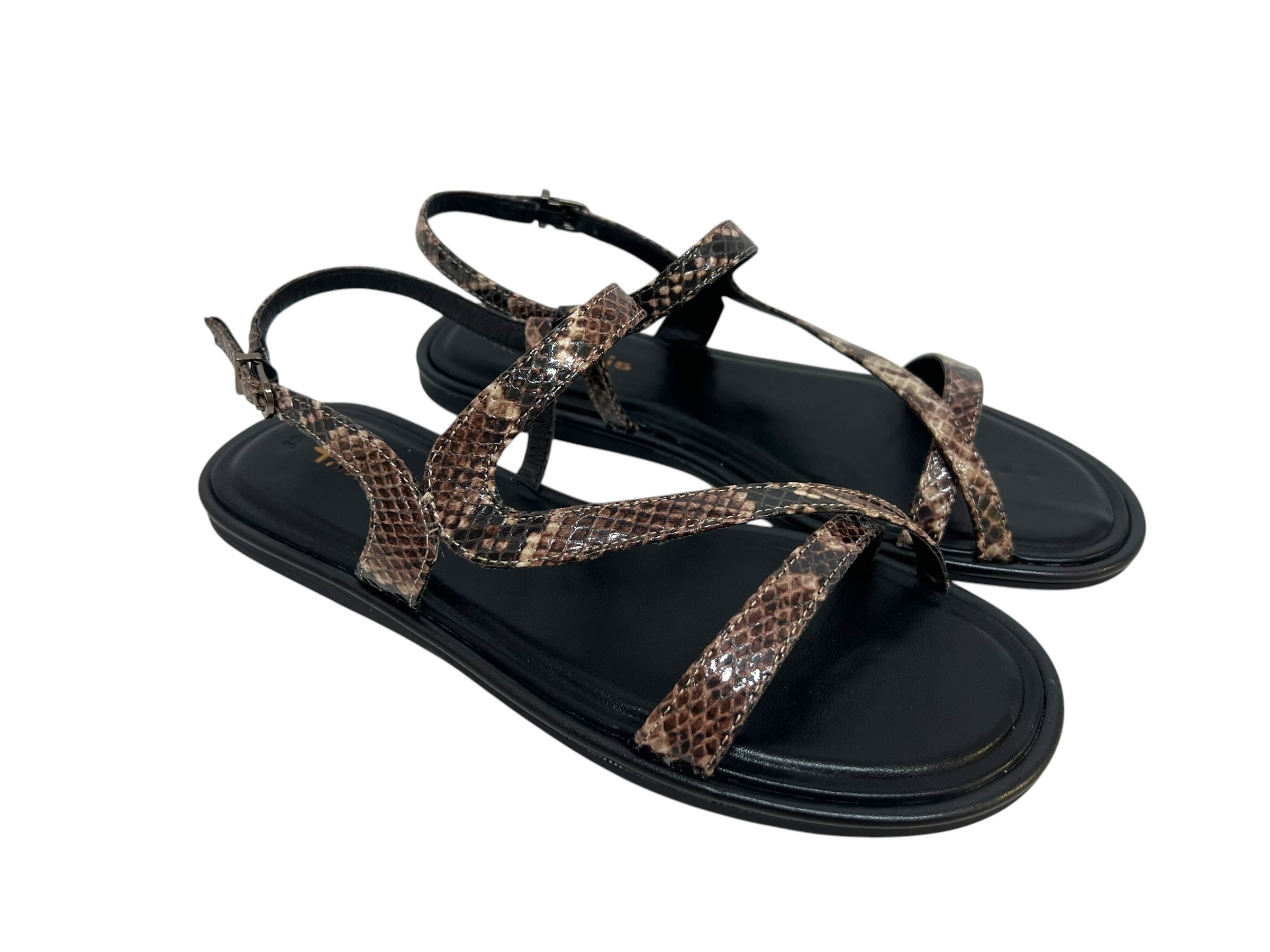 Tamaris Sandalette Schlangenprint braun beige Tamaris Sandalette Schlangenprint braun beige