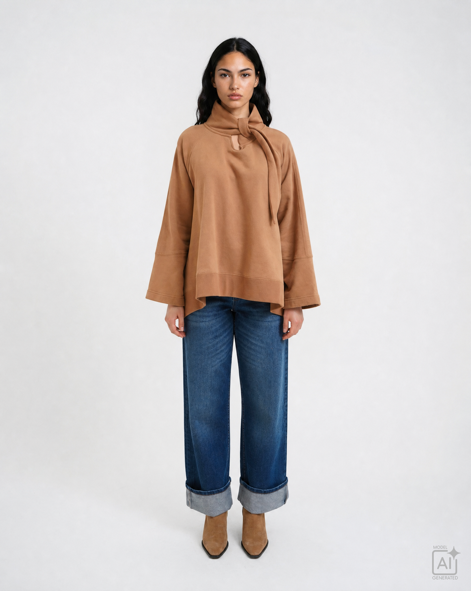Smith & Soul Sweatshirt Cape toffee Smith & Soul Sweatshirt Cape toffee