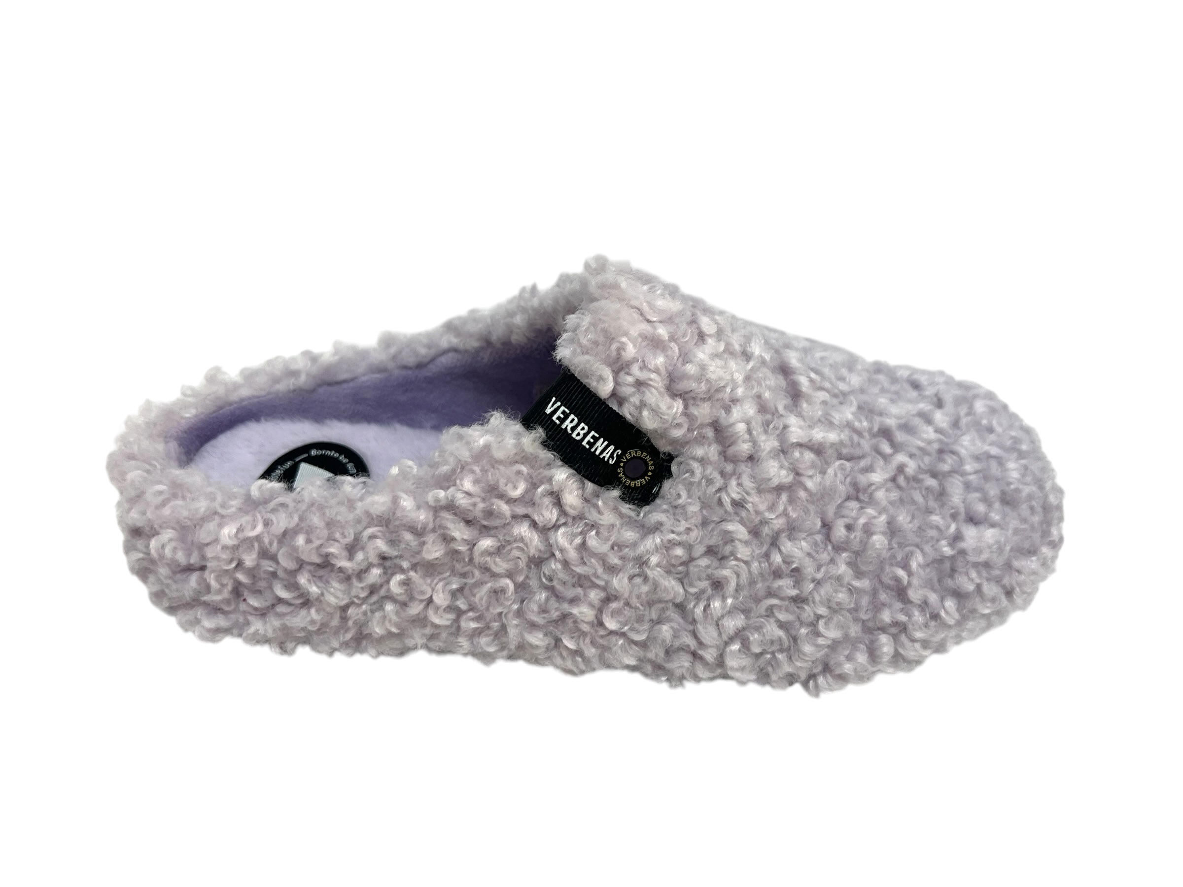 Verbenas Hausschuhe YORK CURLY malva