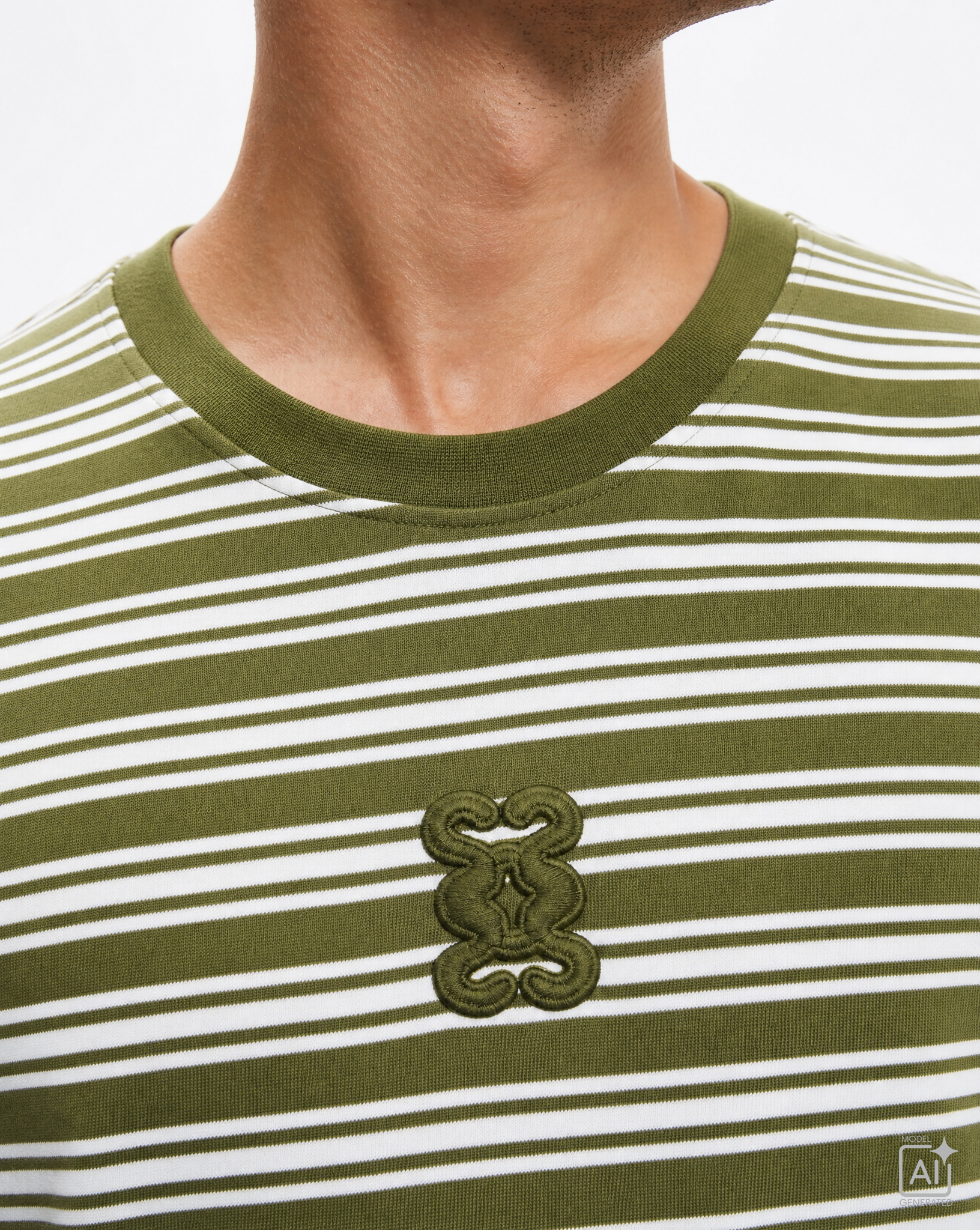 Smith & Soul Shirt olive gestreift