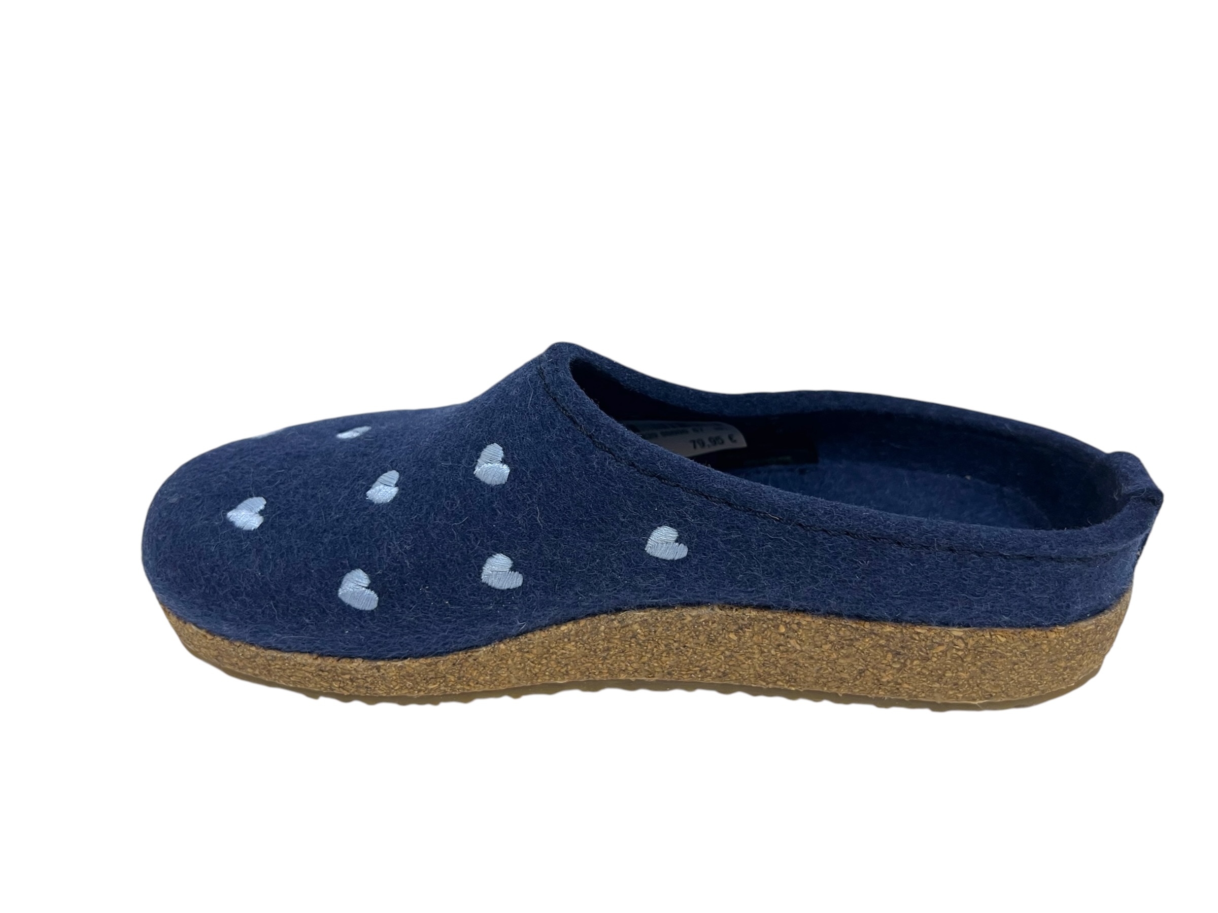 Haflinger Pantolette GRIZZLY CUORICINI blau Haflinger Pantolette GRIZZLY CUORICINI blau