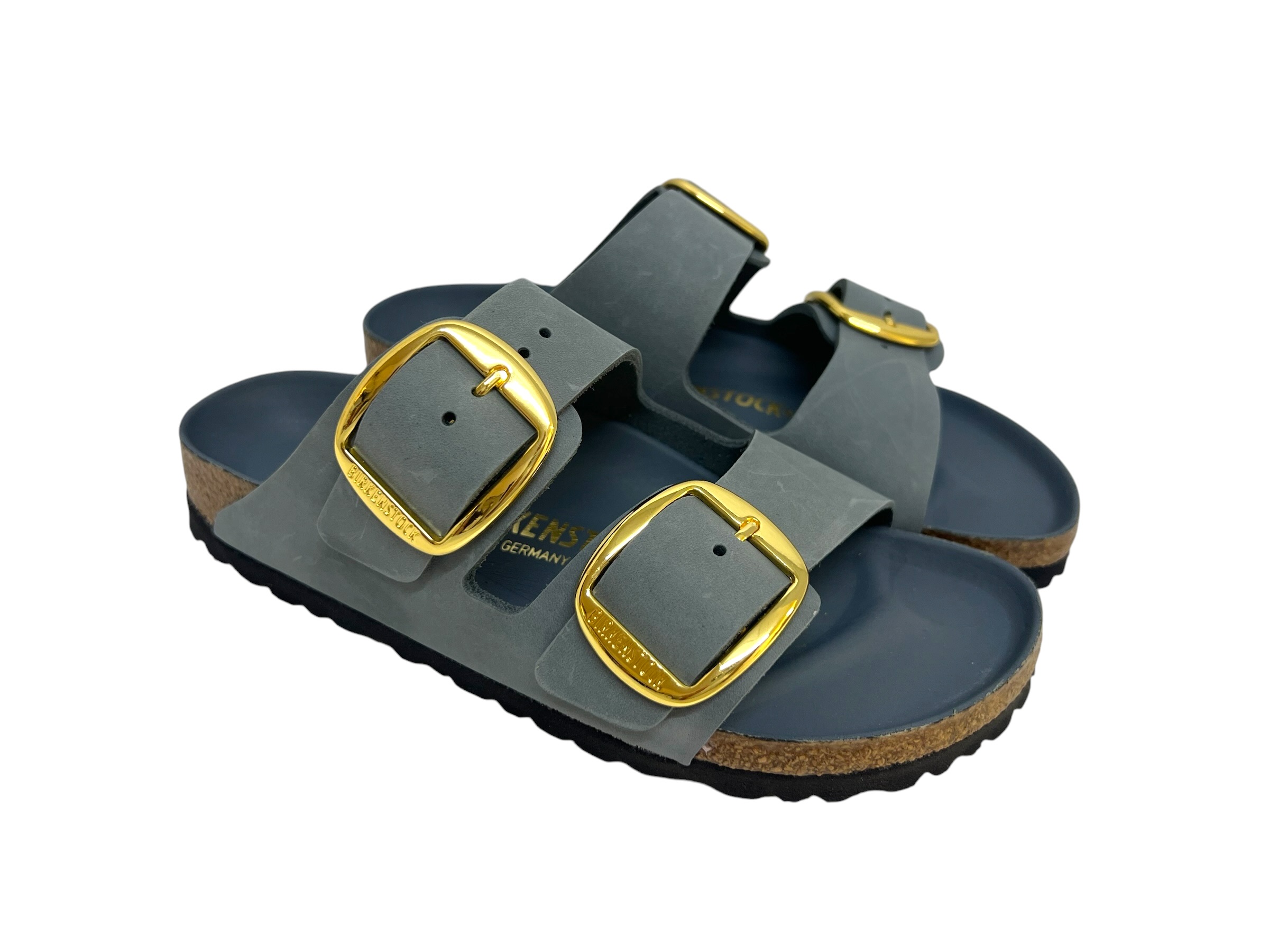 Birkenstock Pantolette ARIZONA BIG BUCKLE blaugrau / SCHMAL Birkenstock Pantolette ARIZONA BIG BUCKLE blaugrau / SCHMAL