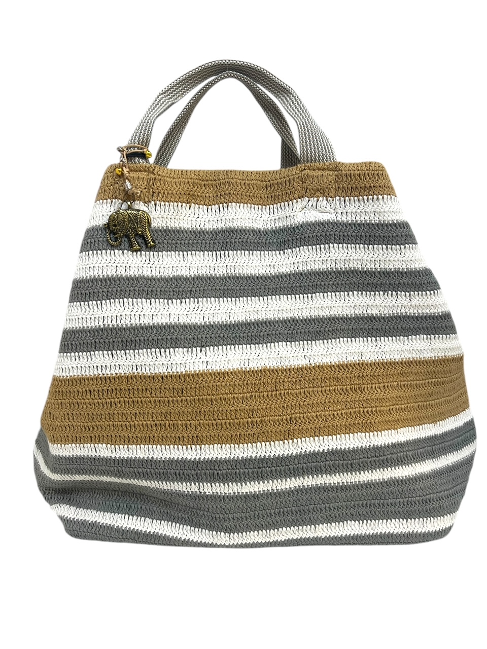 Anokhi Tasche beige grau weiß