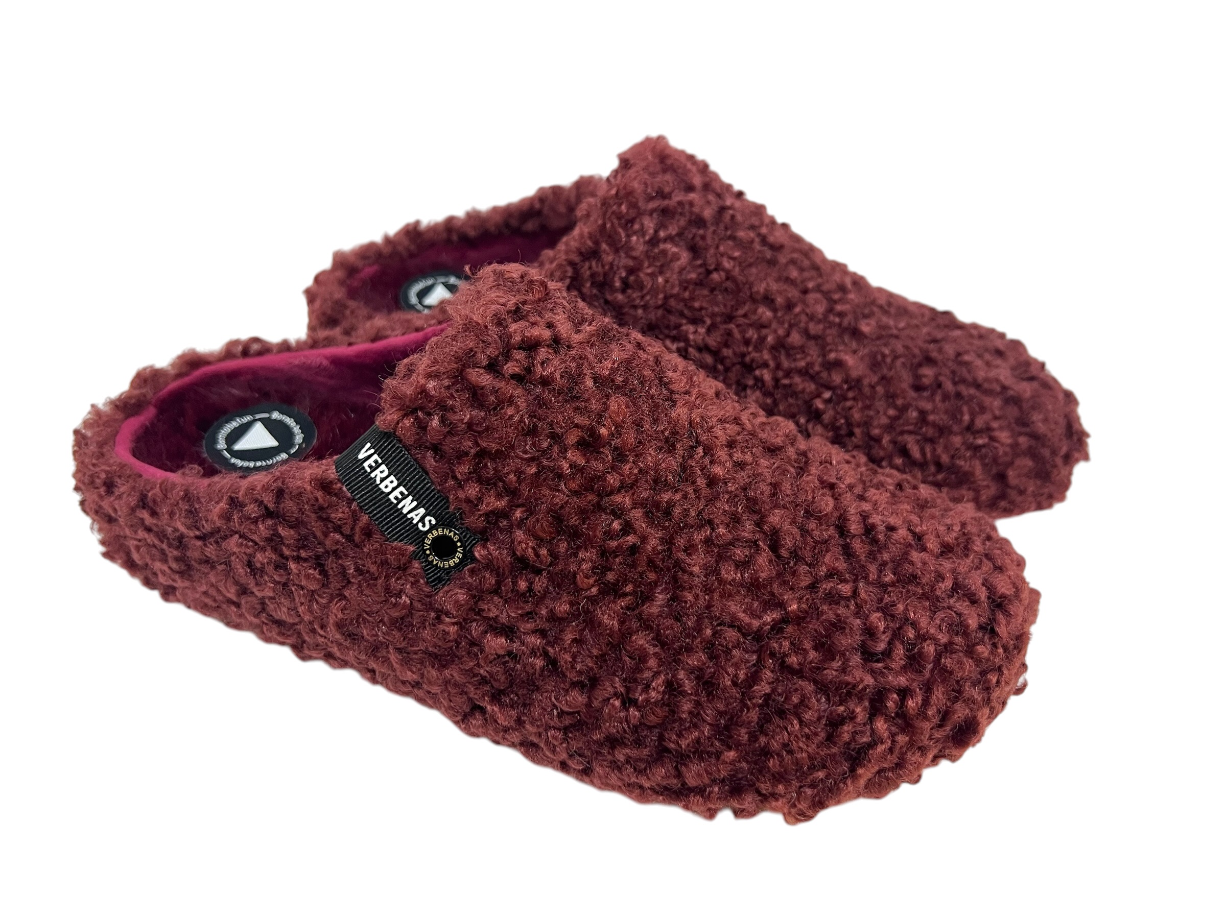 Verbenas Hausschuhe YORK CURLY bordo