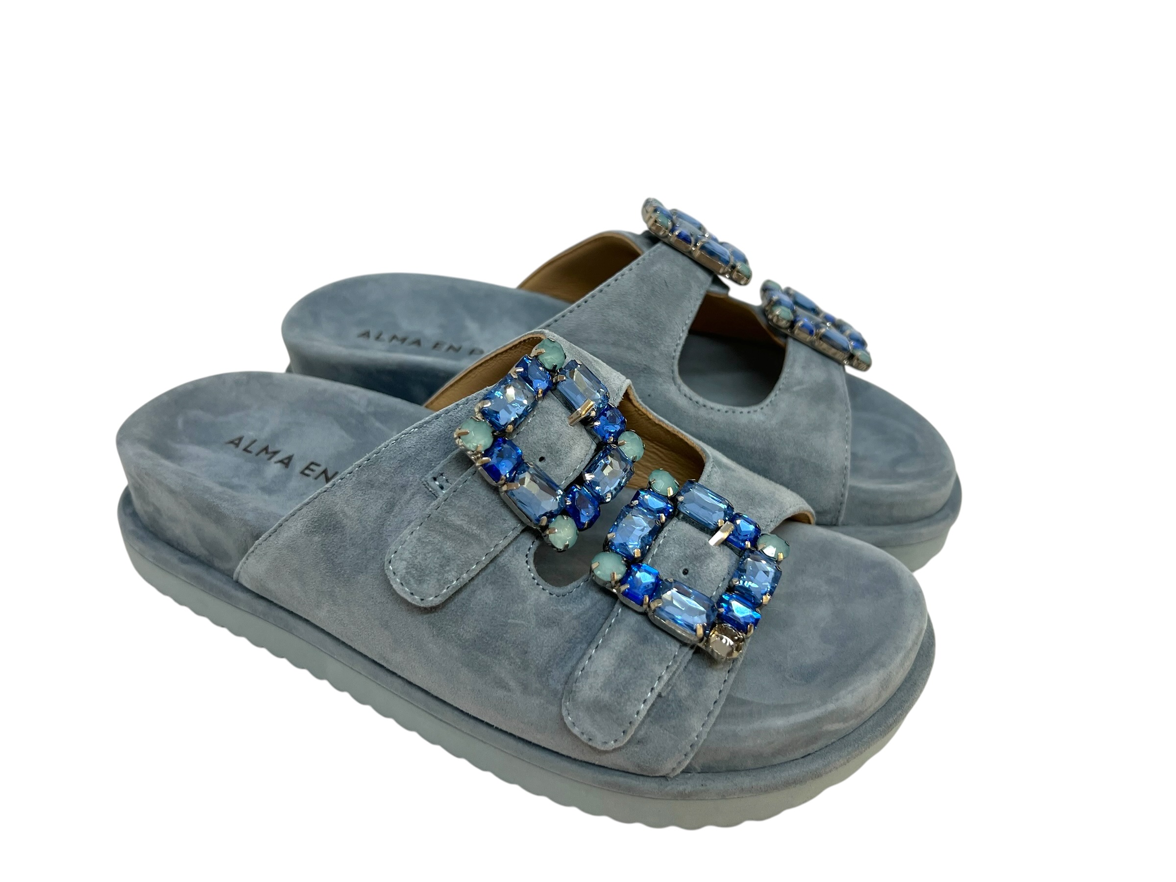 Alma en Pena Pantoletten jeansblau Alma en Pena Pantoletten jeansblau
